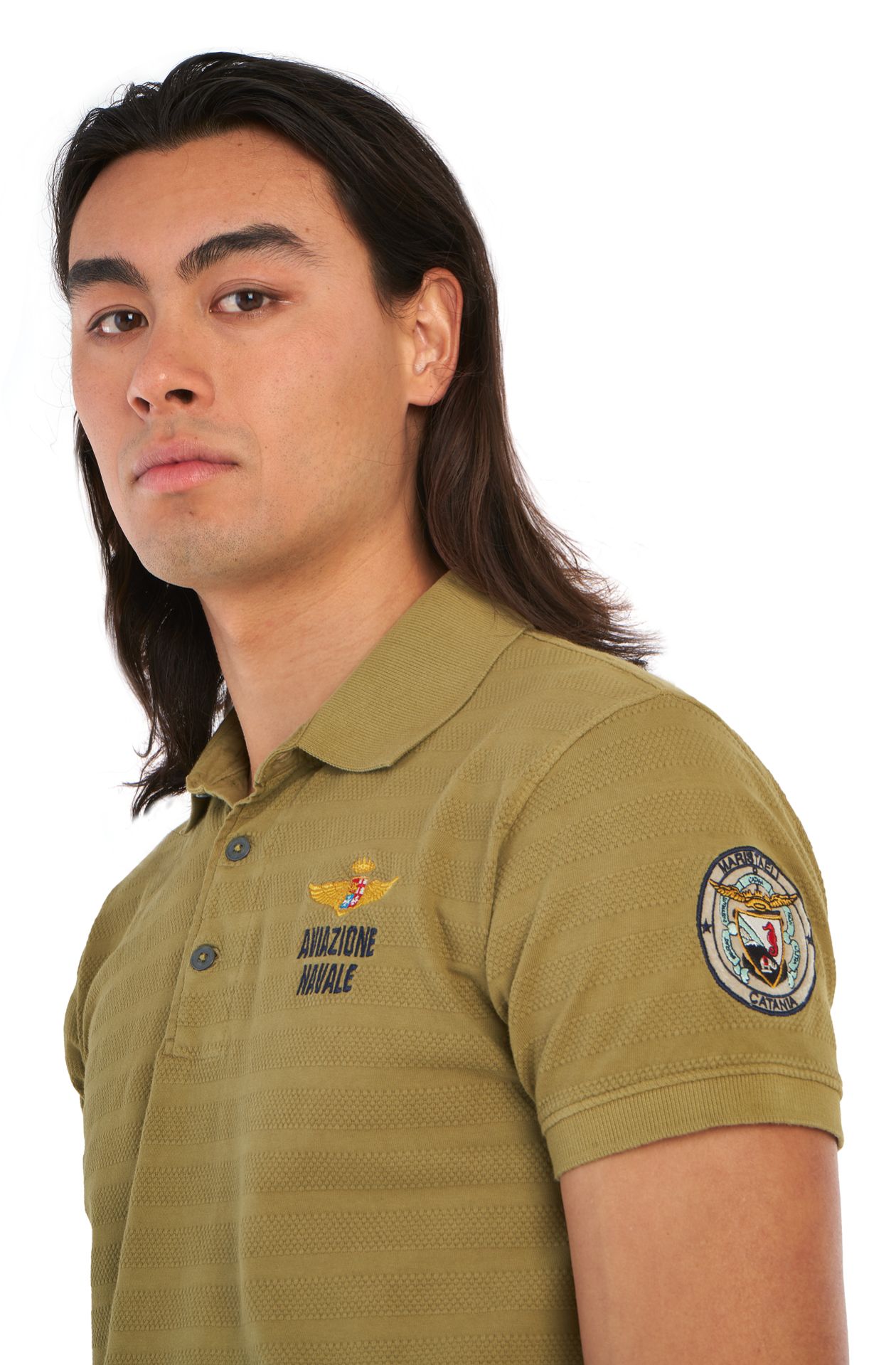 Maristaeli Kurzarm-Poloshirt aus Baumwolle