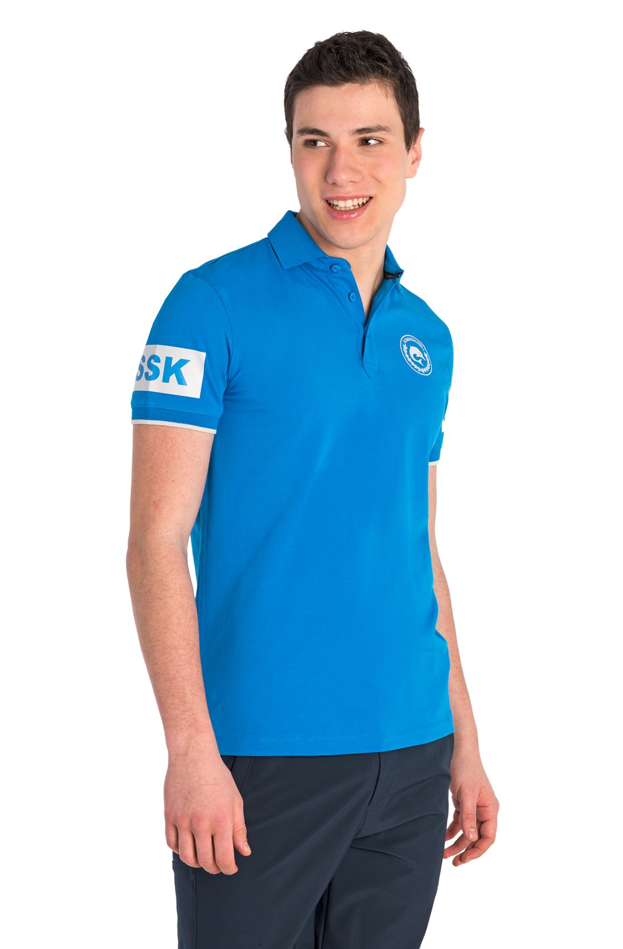 Kurzarm-Poloshirt aus Jersey