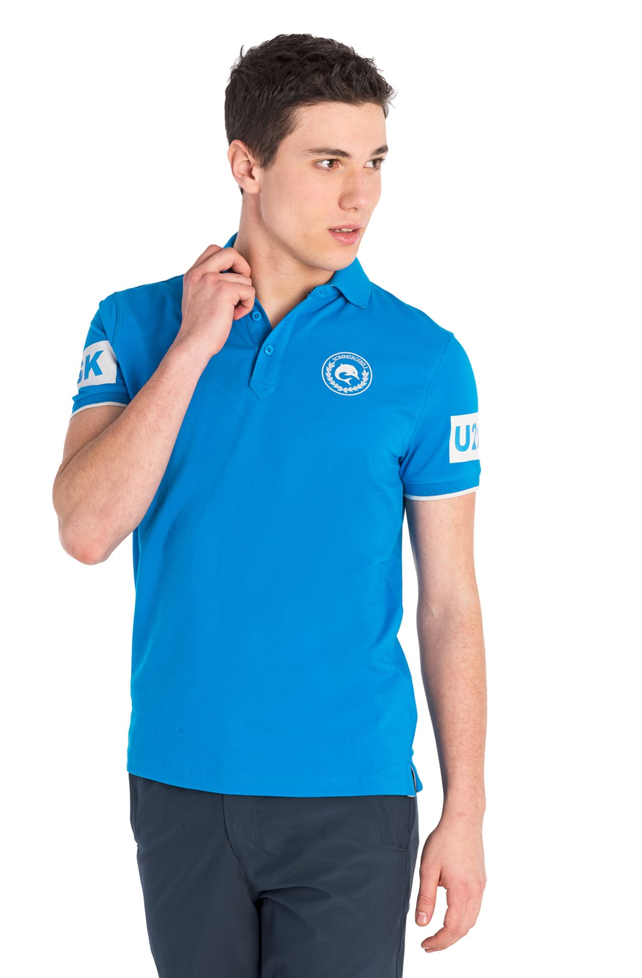 Kurzarm-Poloshirt aus Jersey