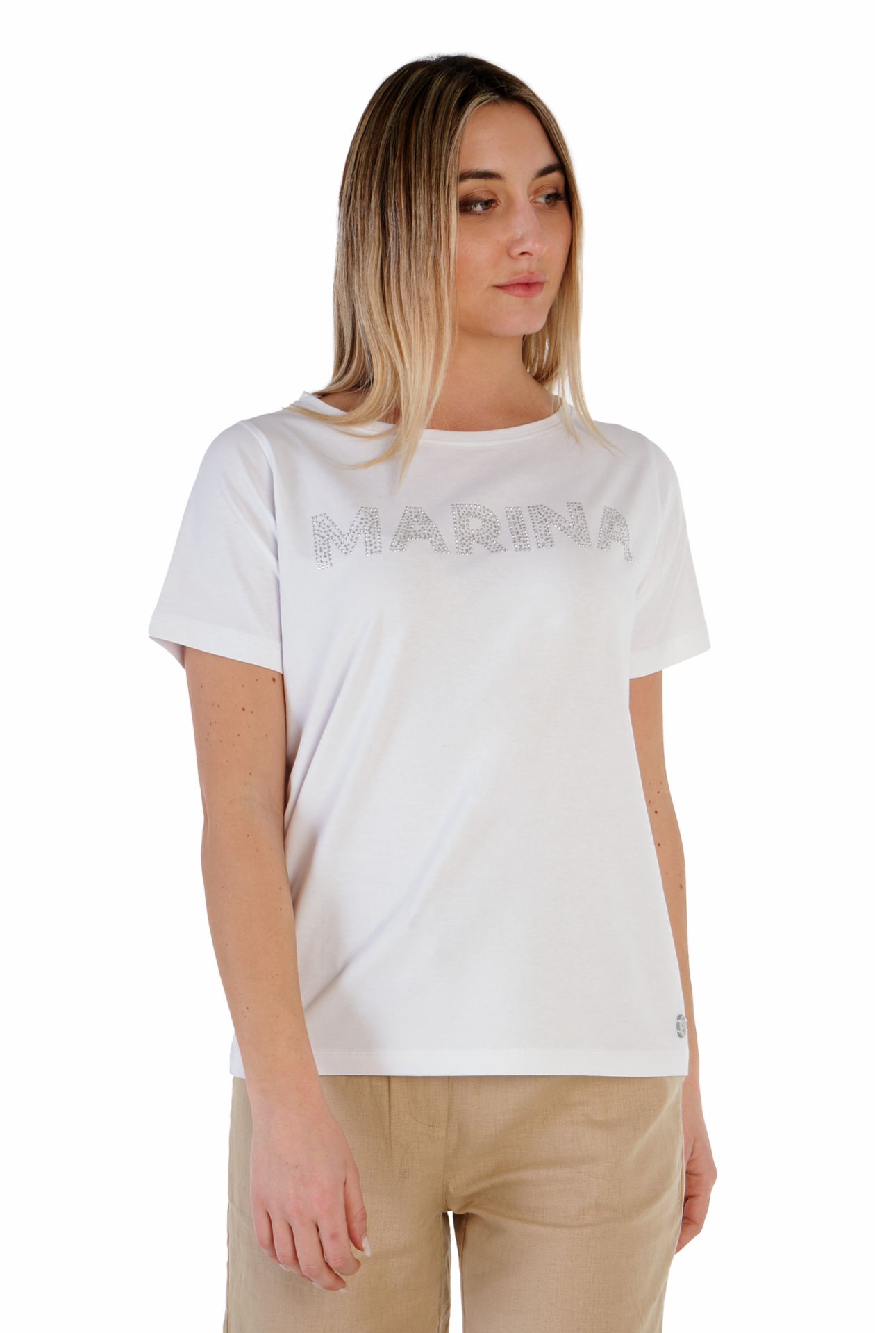 Halbarm-T-Shirt aus Baumwolle