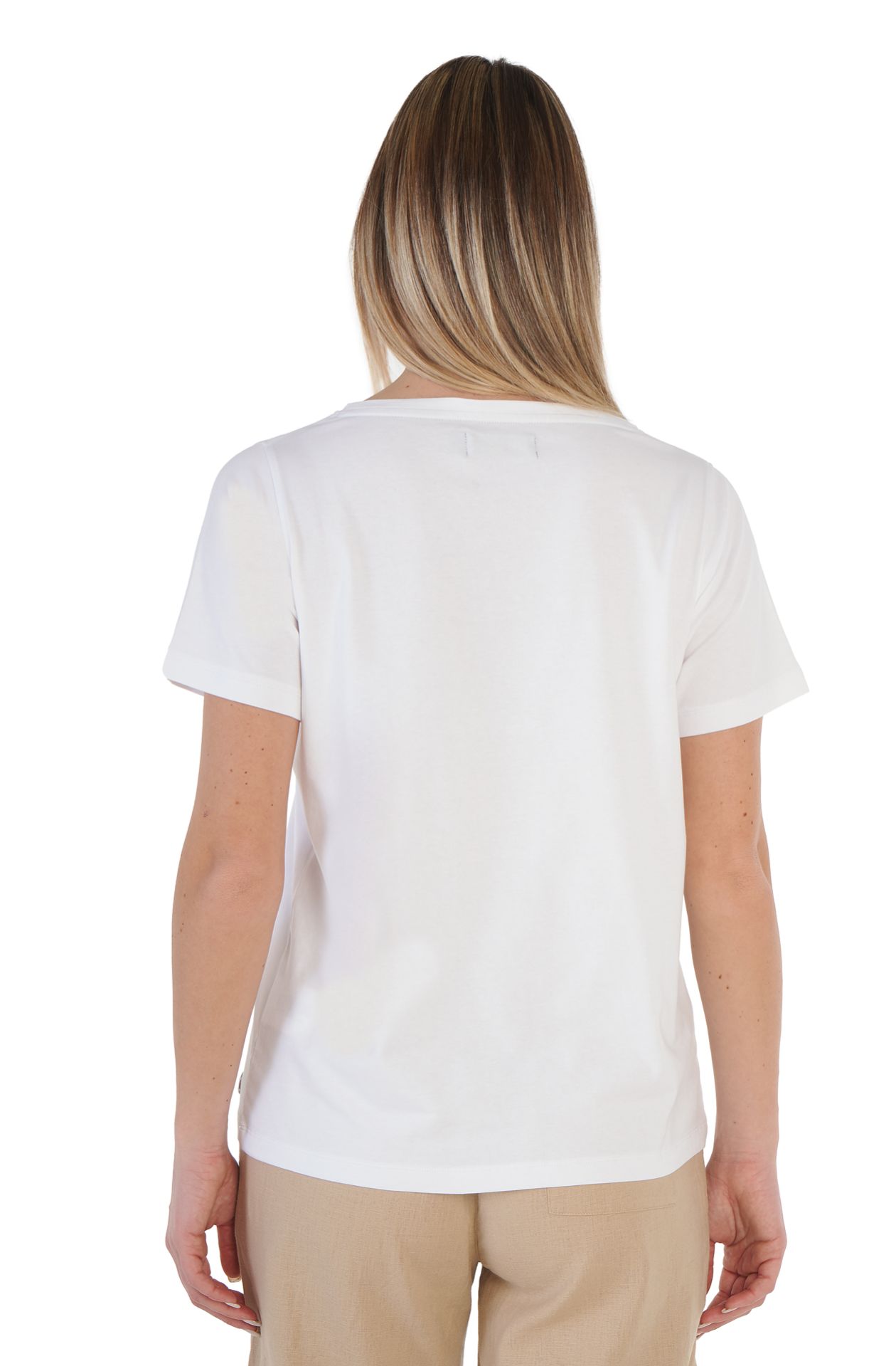 Camiseta de algodón de media manga