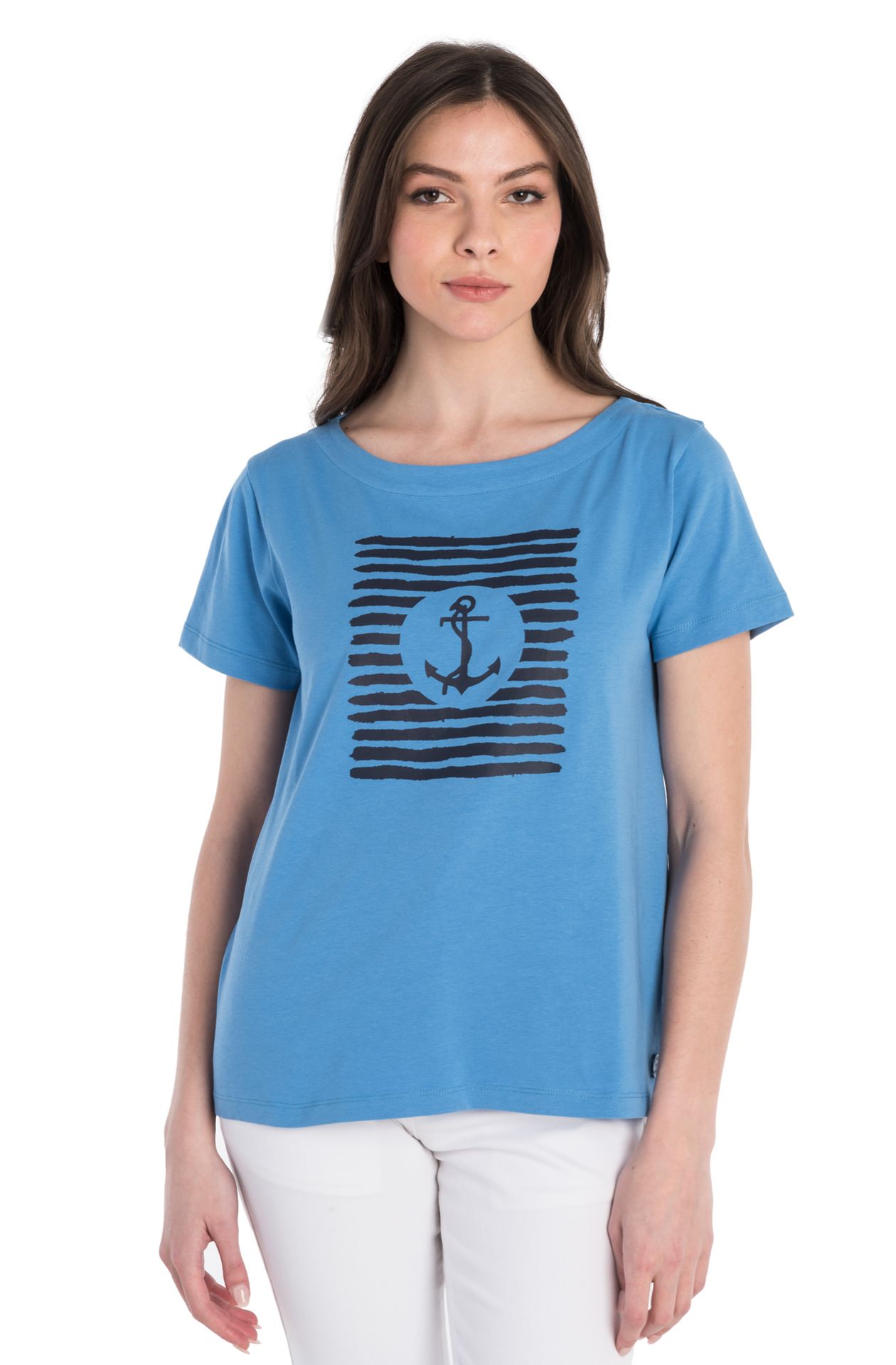 Halbarm-T-Shirt aus Baumwolle