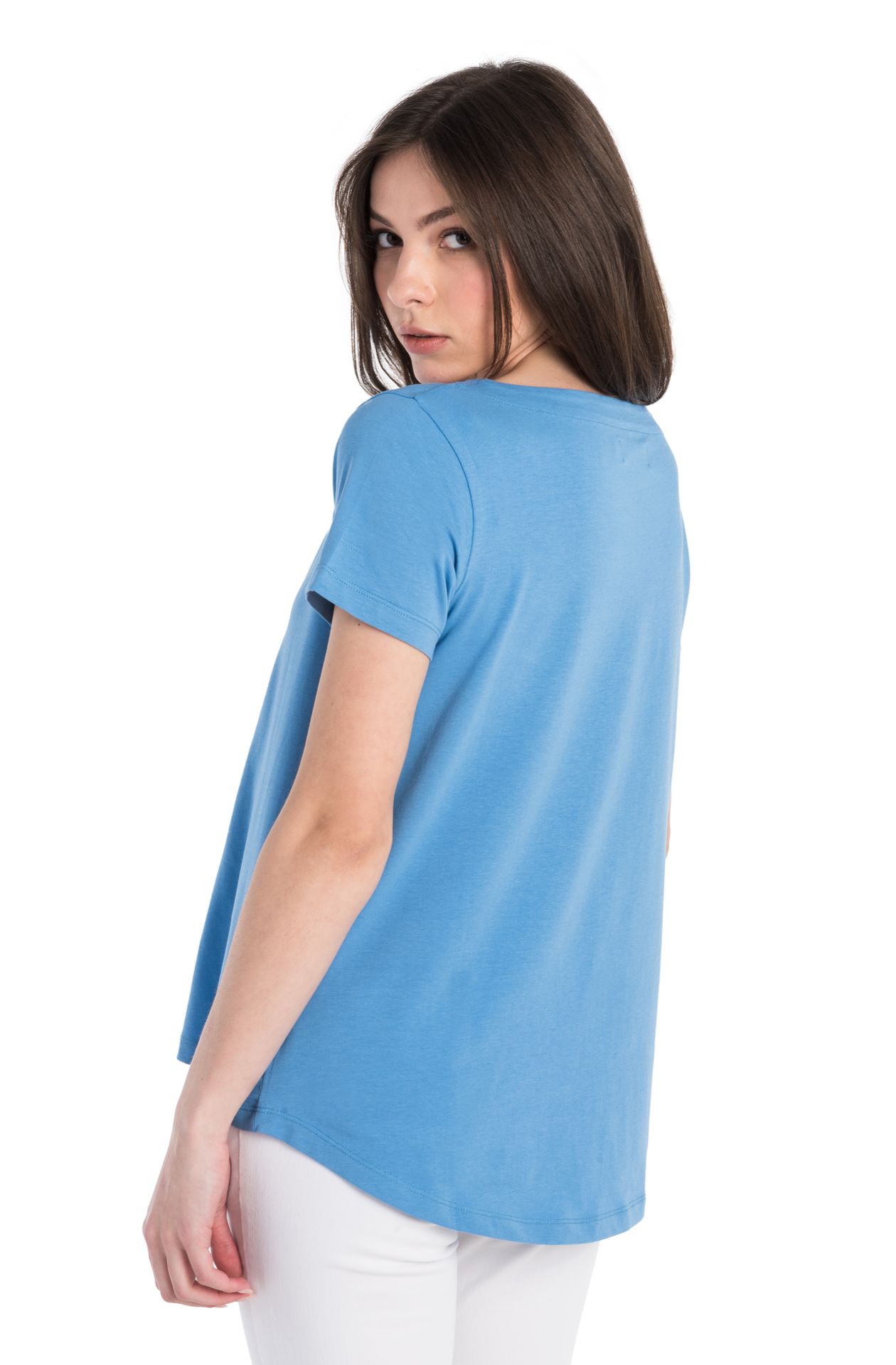 Halbarm-T-Shirt aus Baumwolle