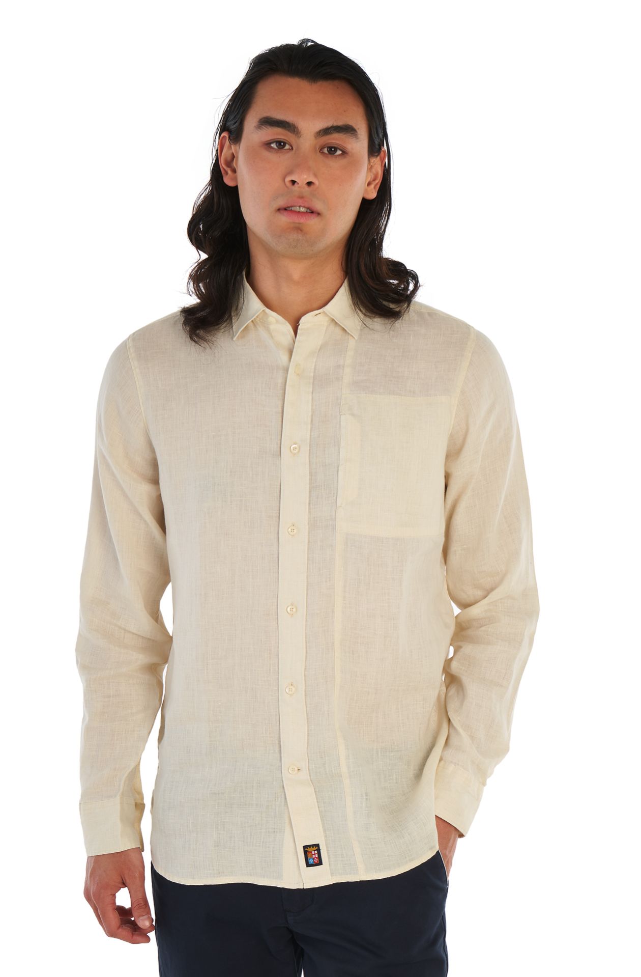 Camisa de lino de manga larga