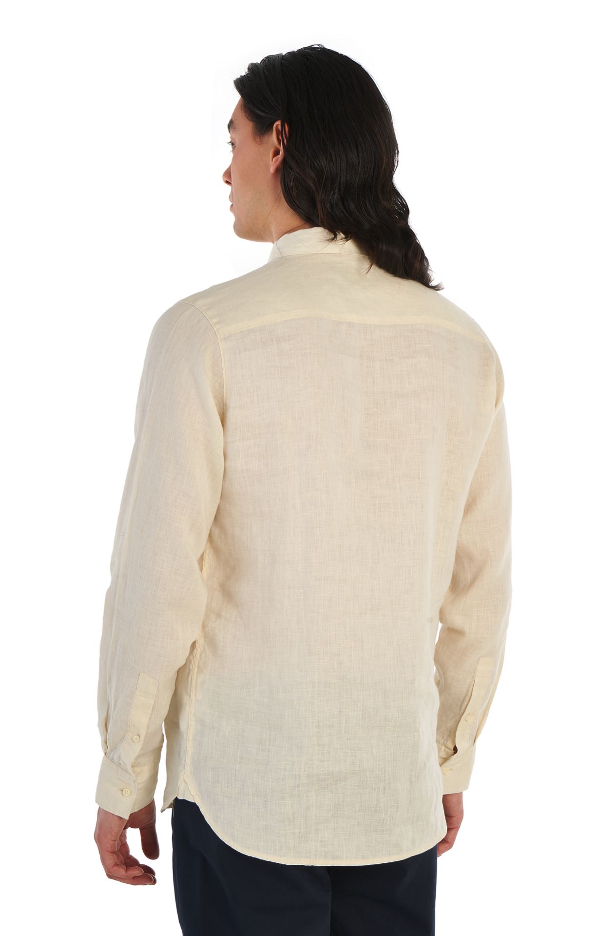 Camisa de lino de manga larga
