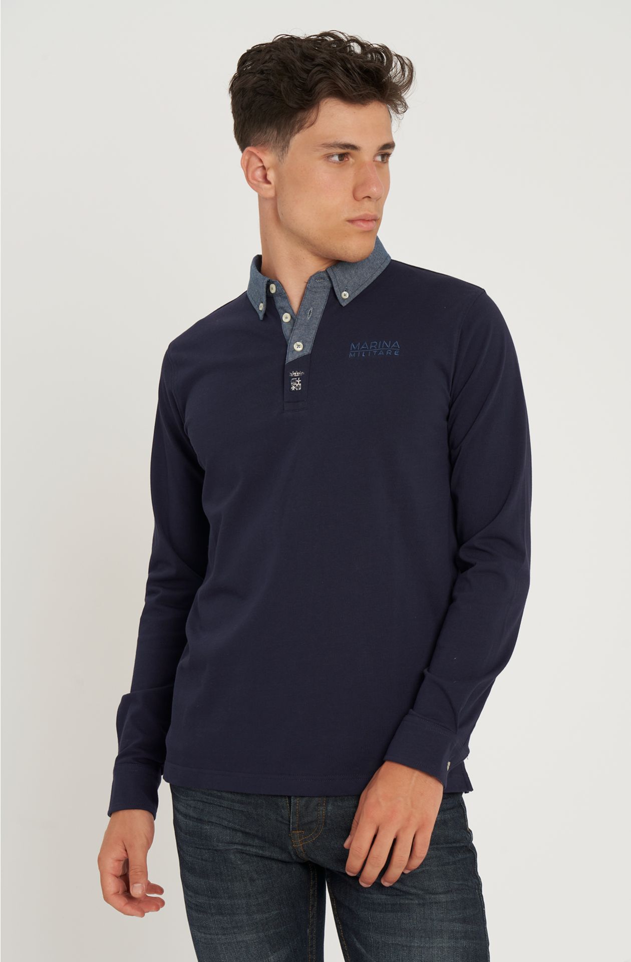 Klassisches Poloshirt aus Baumwolljersey
