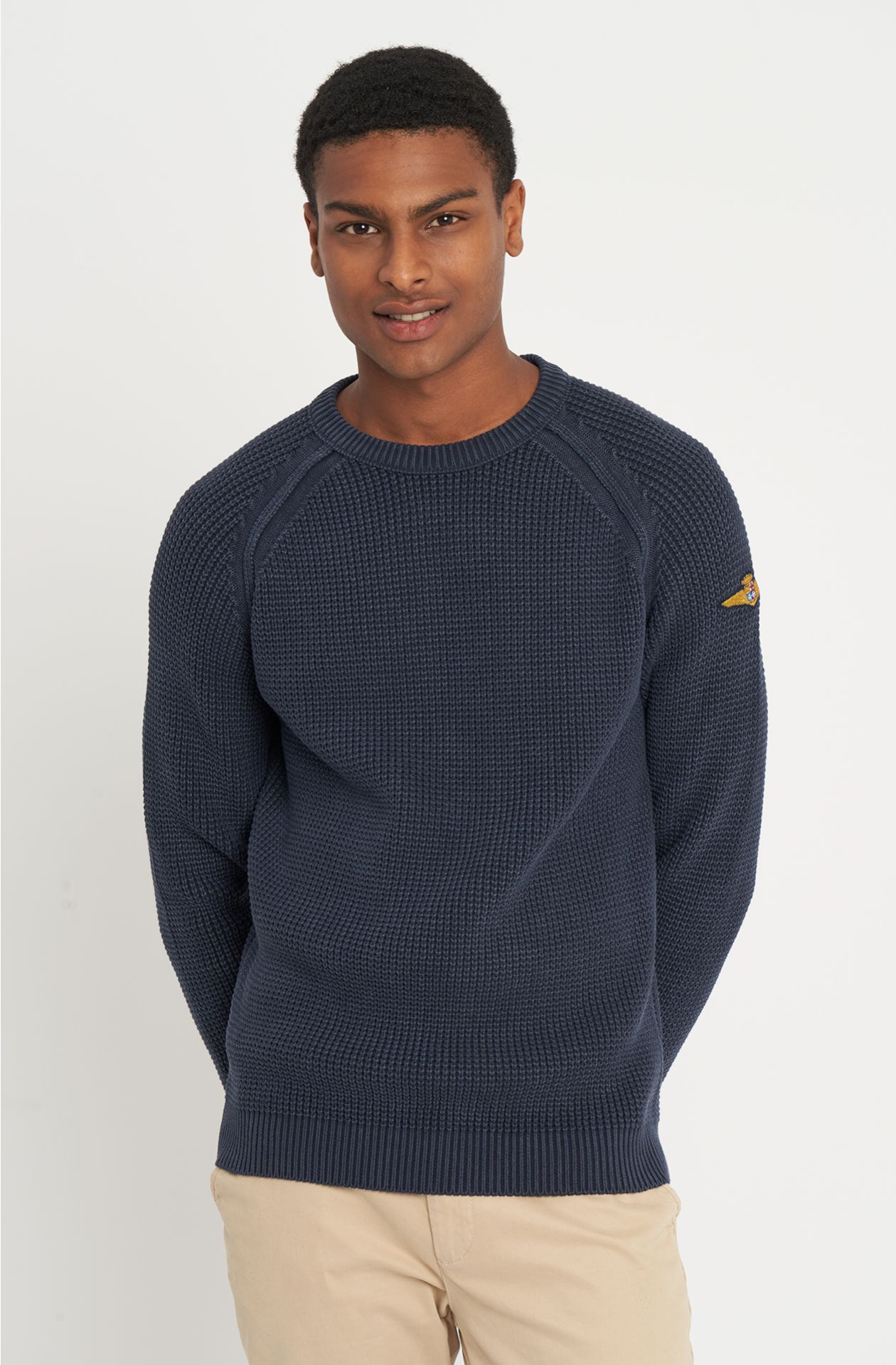 Pull col rond pur coton
