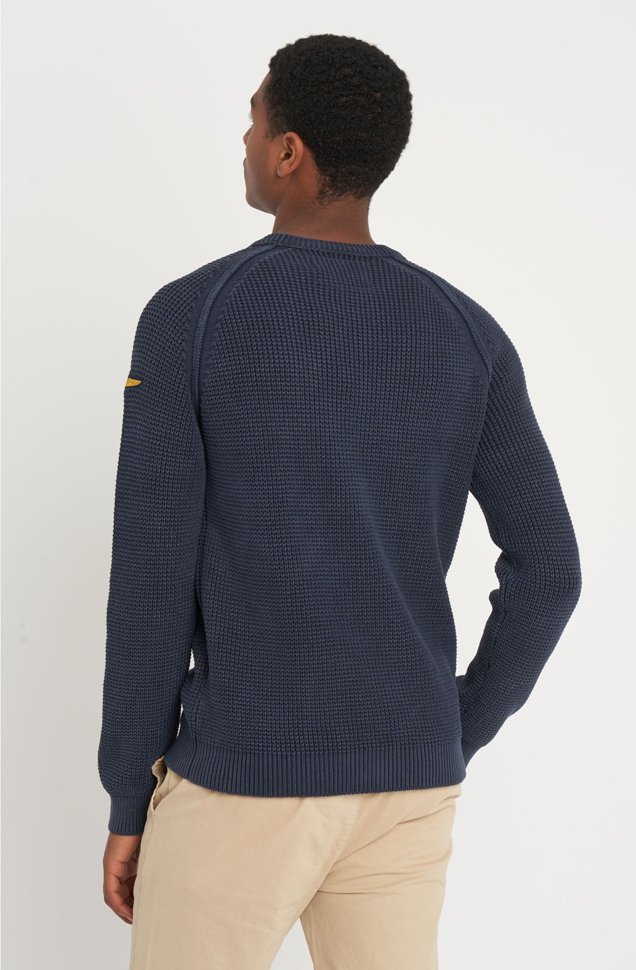 Pull col rond pur coton