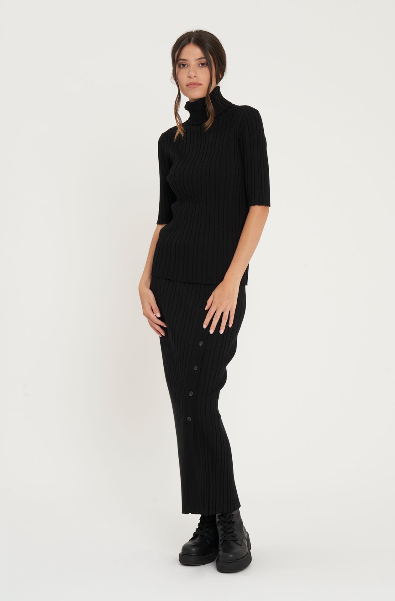 Jupe en viscose mélangée