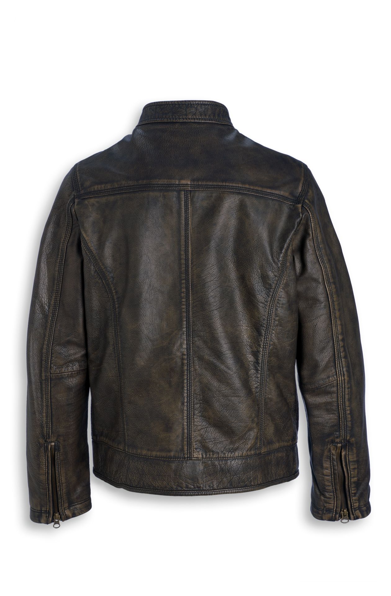 Jacke aus echtem gehämmertem Leder
