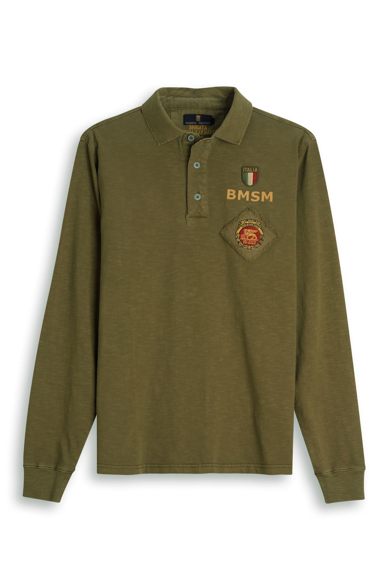 pure Militare Sportswear BMSM slub cotton polo Marina shirt