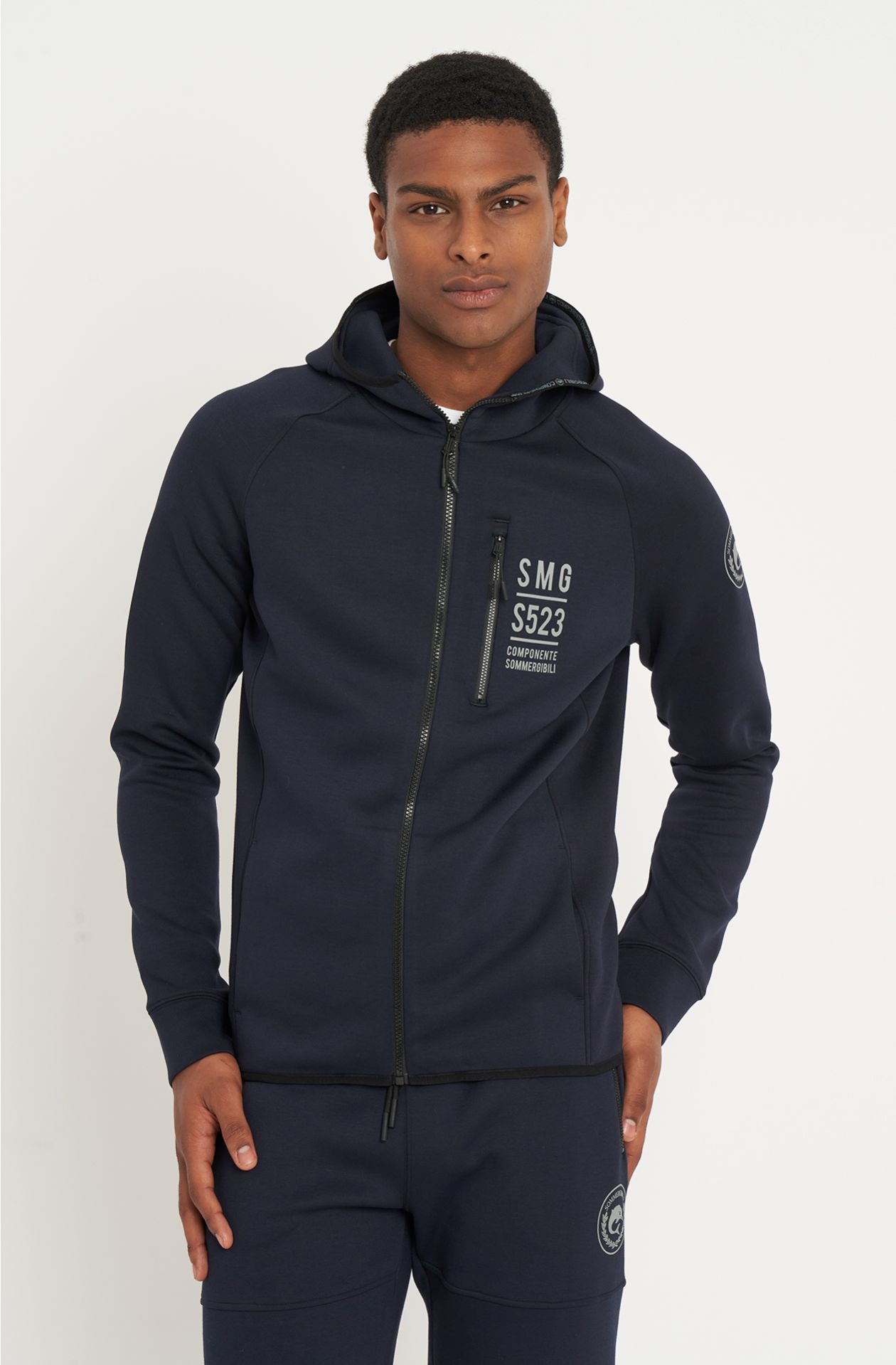 Sweat à capuche style technique