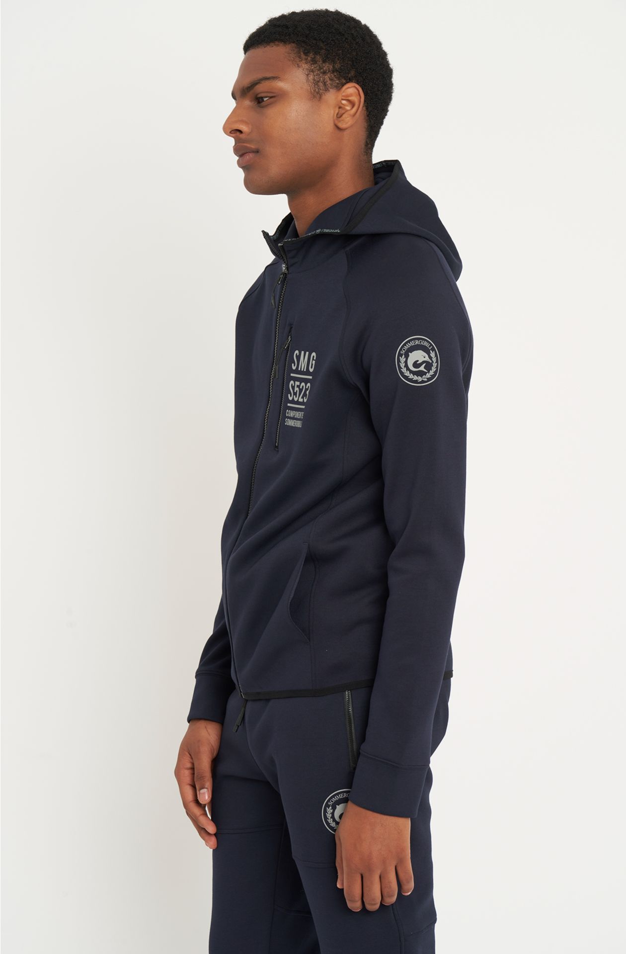 Sweat à capuche style technique