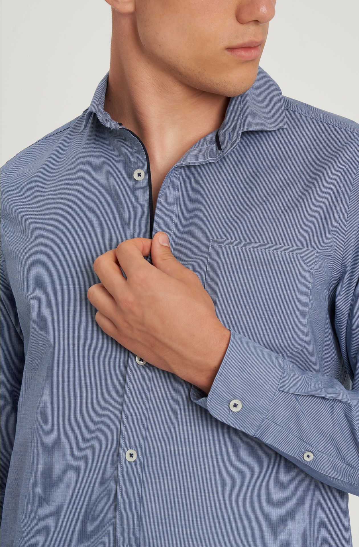 Camicia in popelin di cotone