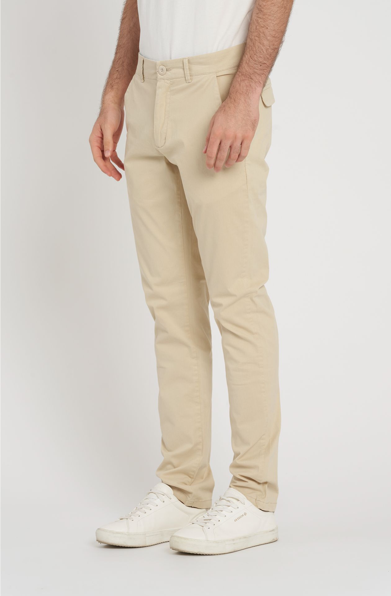 Stretch cotton trousers