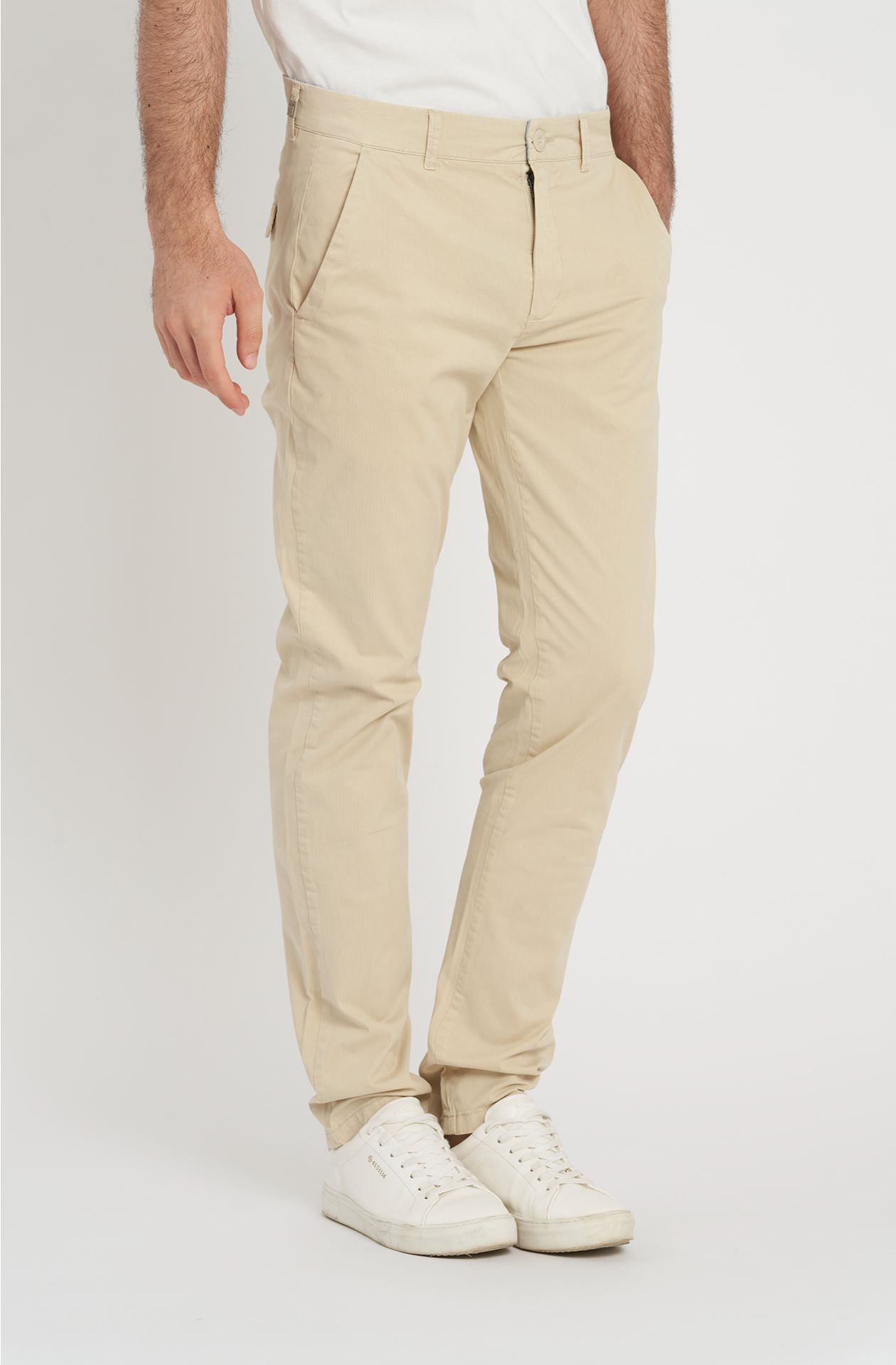 Stretch cotton trousers
