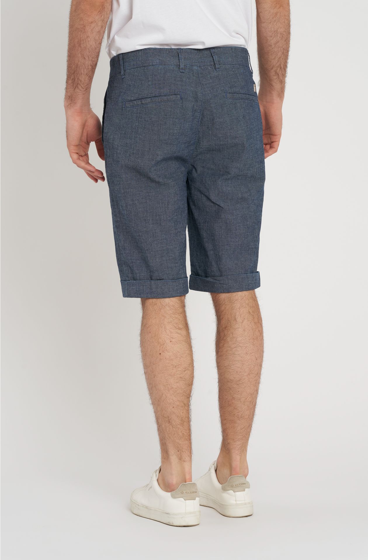 Bermuda in cotone chambray