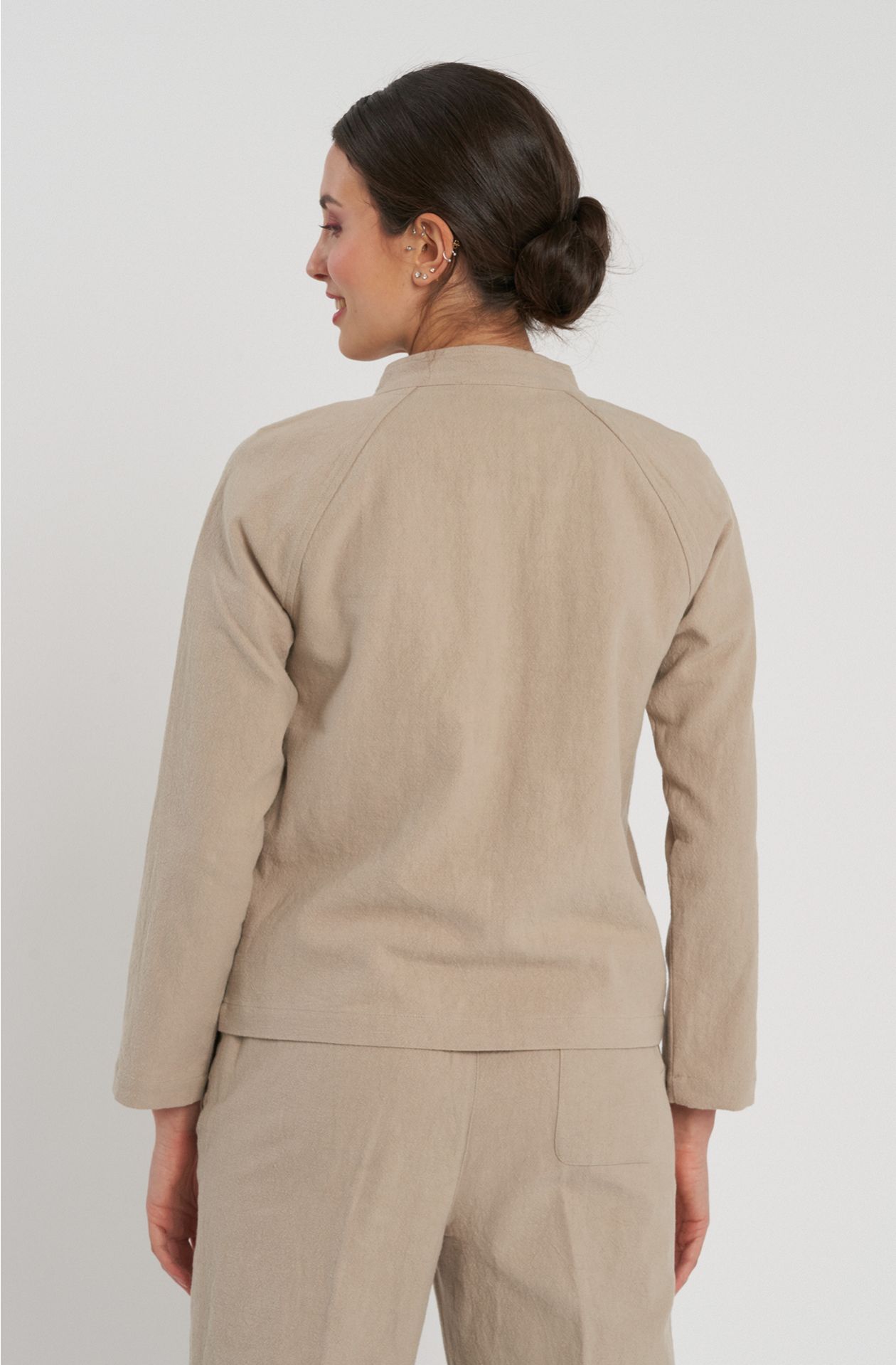 Korean jacket in linen blend