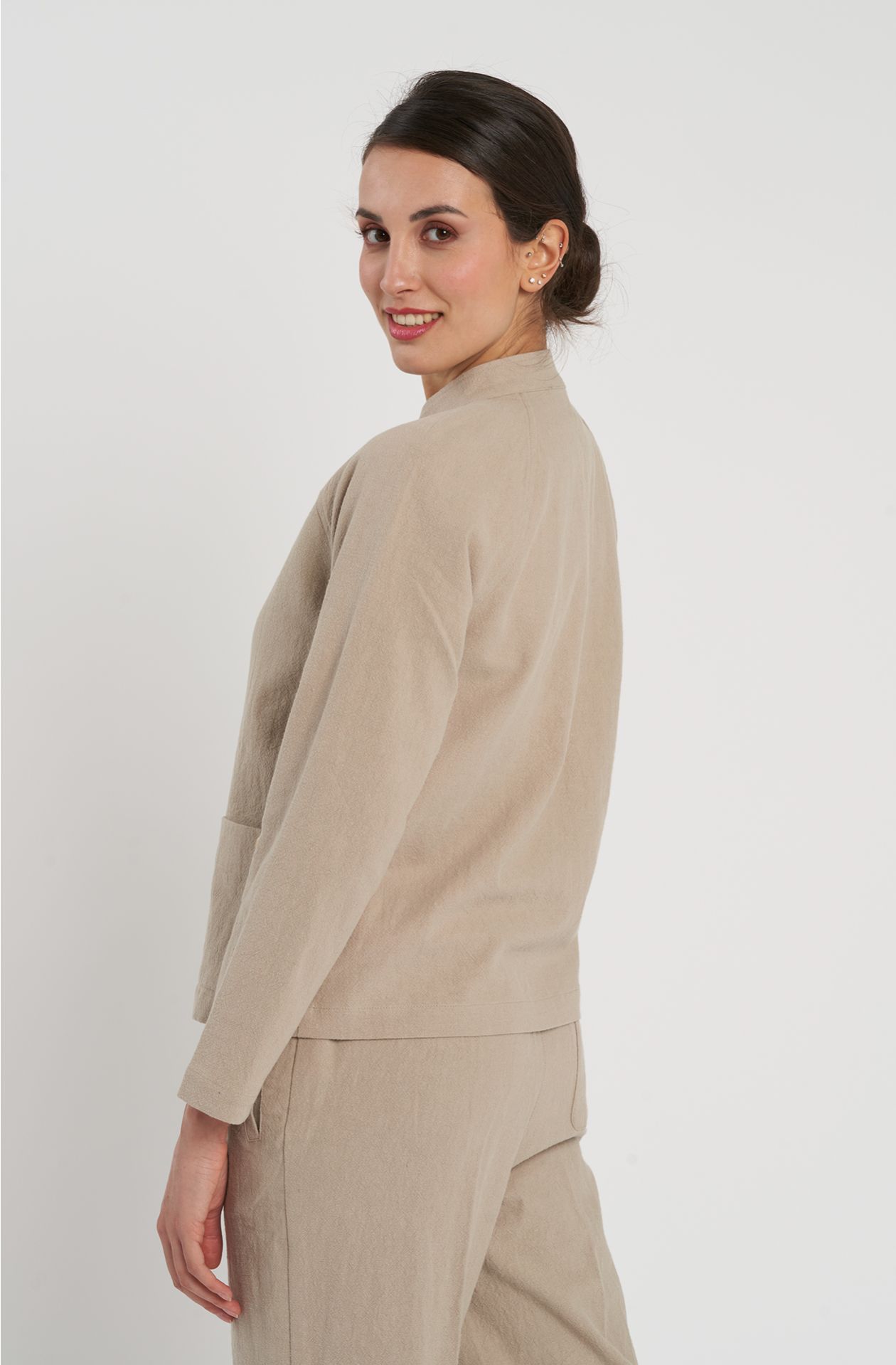 Korean jacket in linen blend