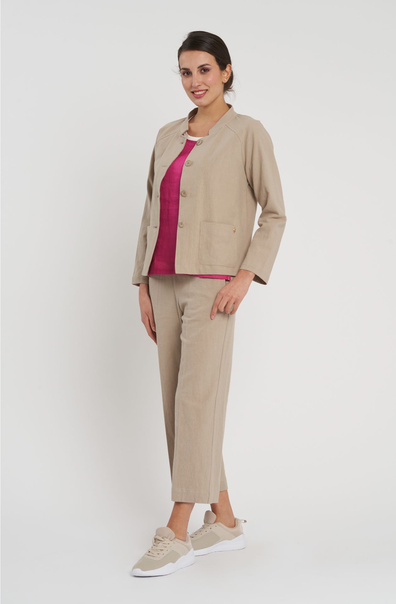 Korean jacket in linen blend