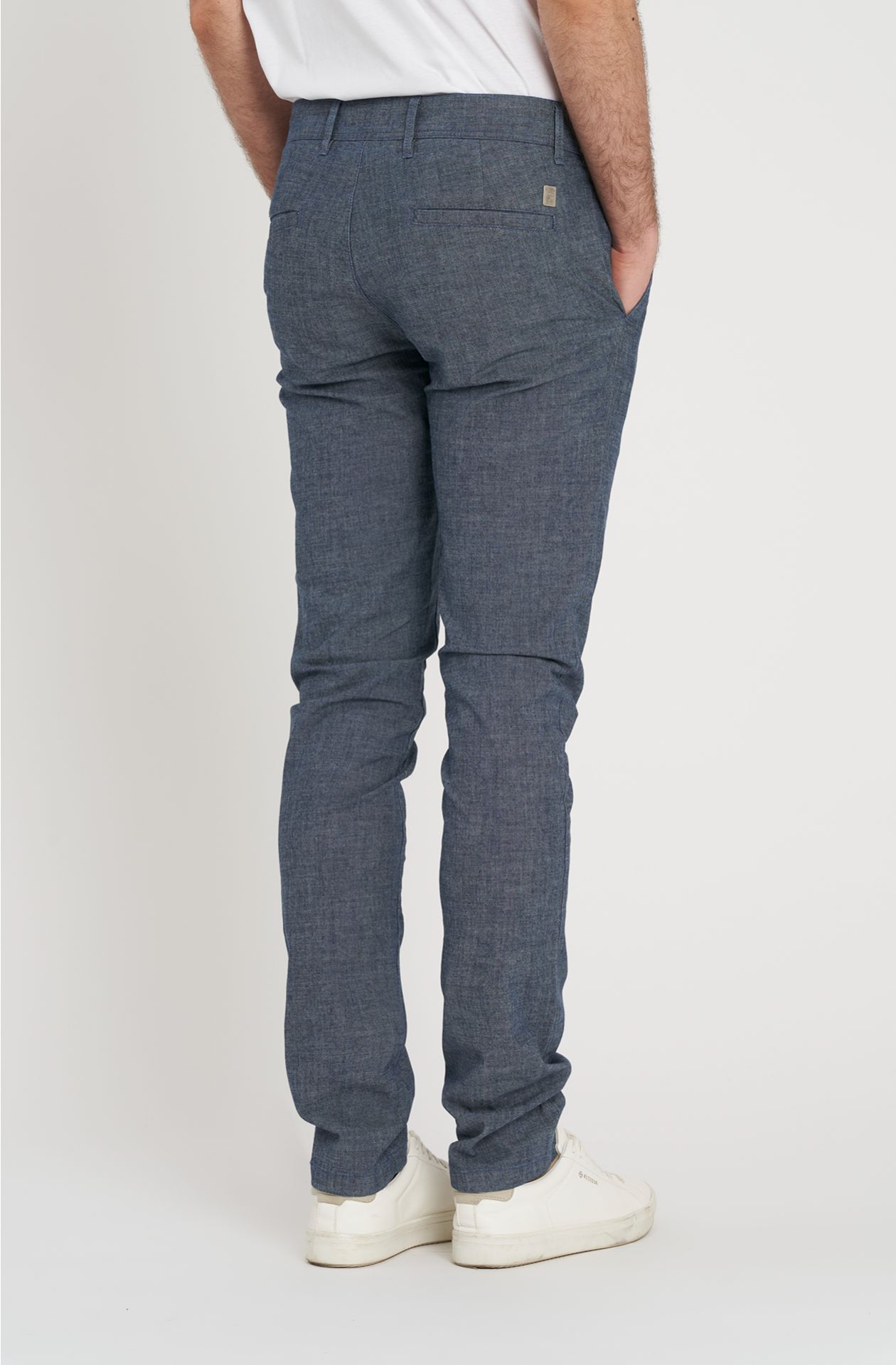Pantalone in cotone chambray