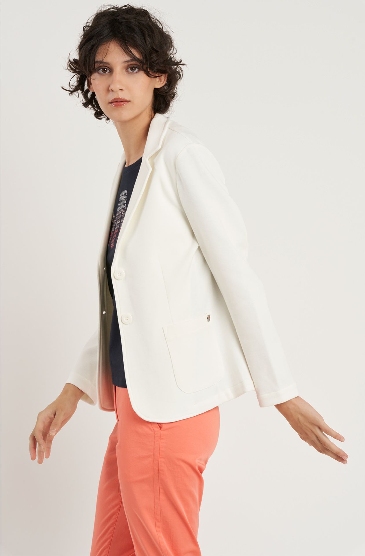 Giacca da donna in cotone piquet