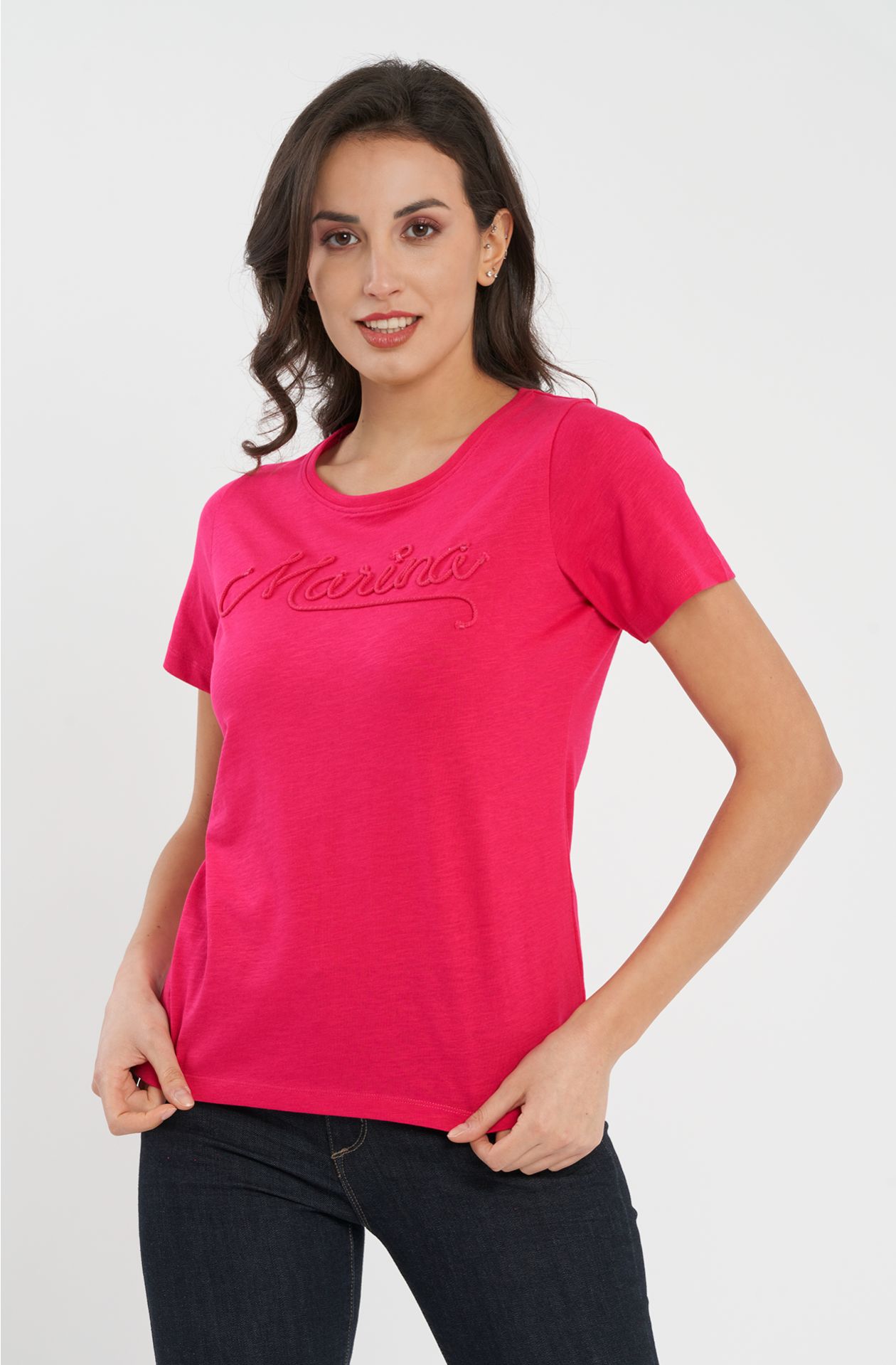 T-shirt in cotone slub
