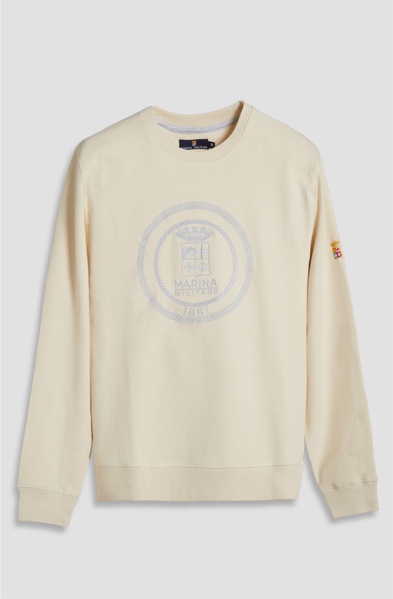 Organic men's crew-neck cotton sweatshirt