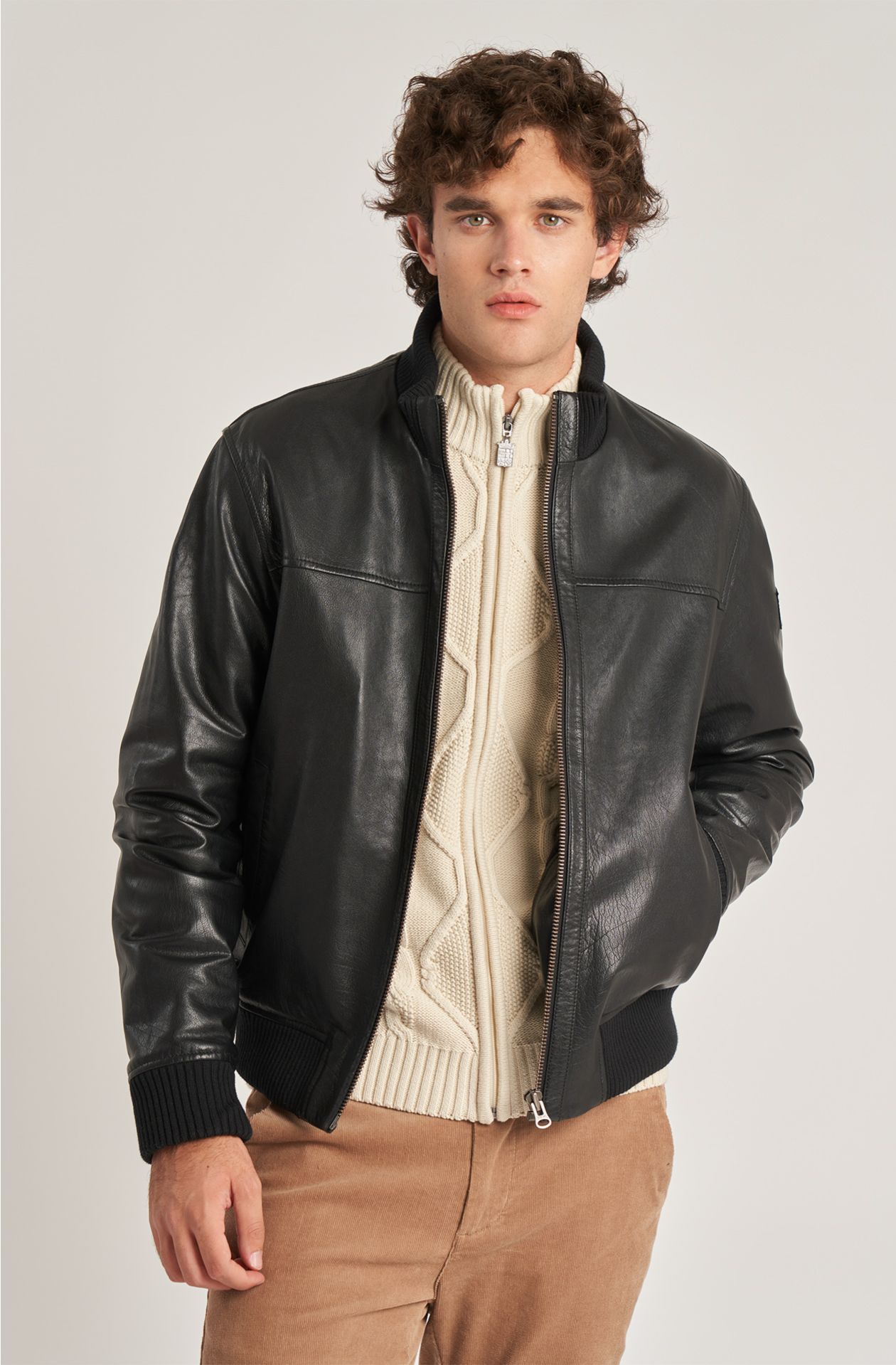 Aviazione Navale men's leather bomber jacket
