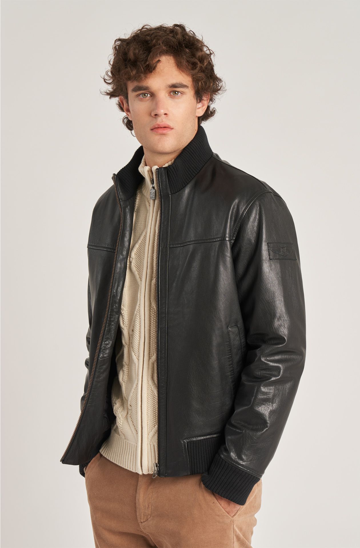 Aviazione Navale men's leather bomber jacket