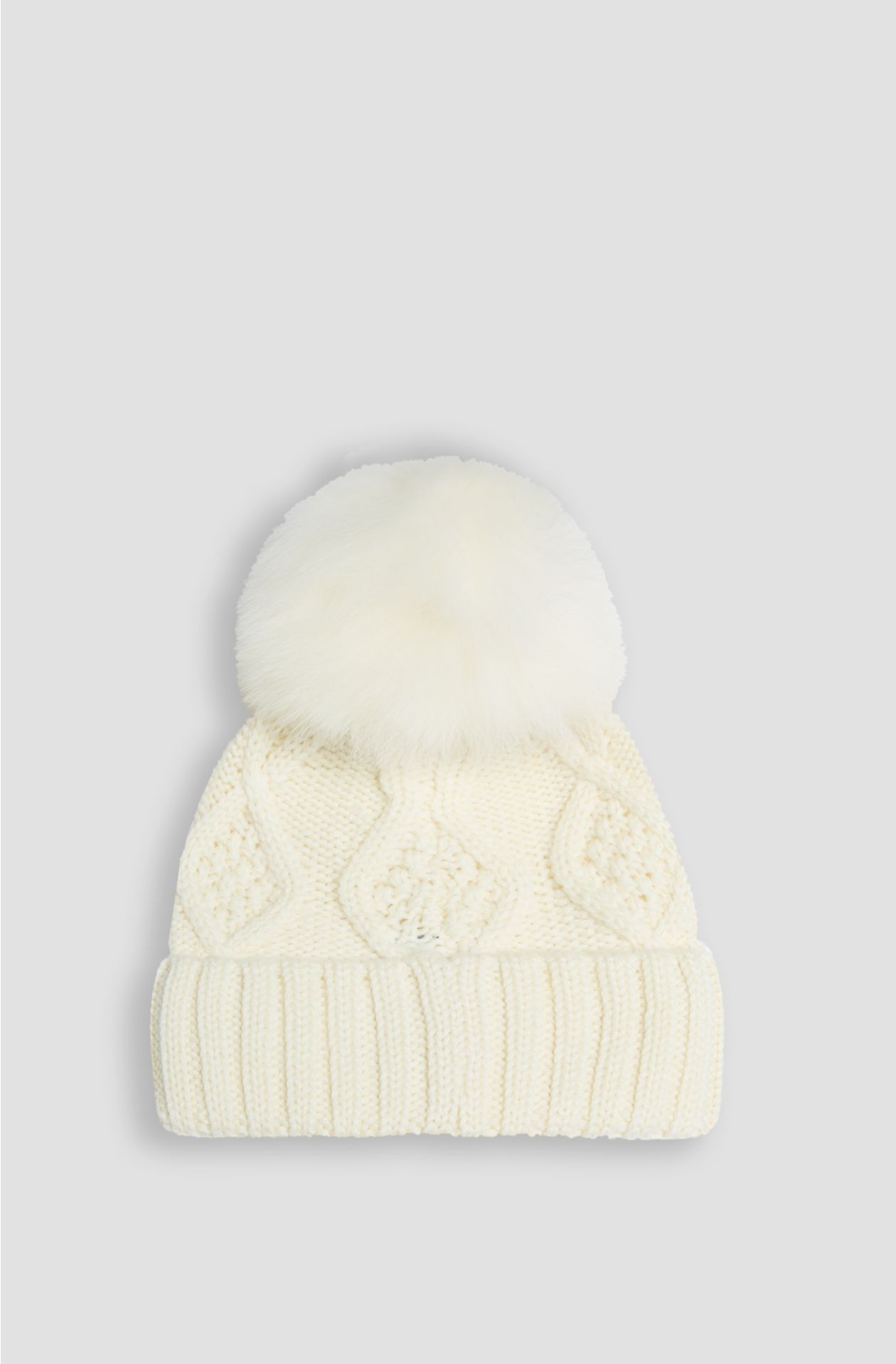 Women's Wool Blend Hat with Pom Pom