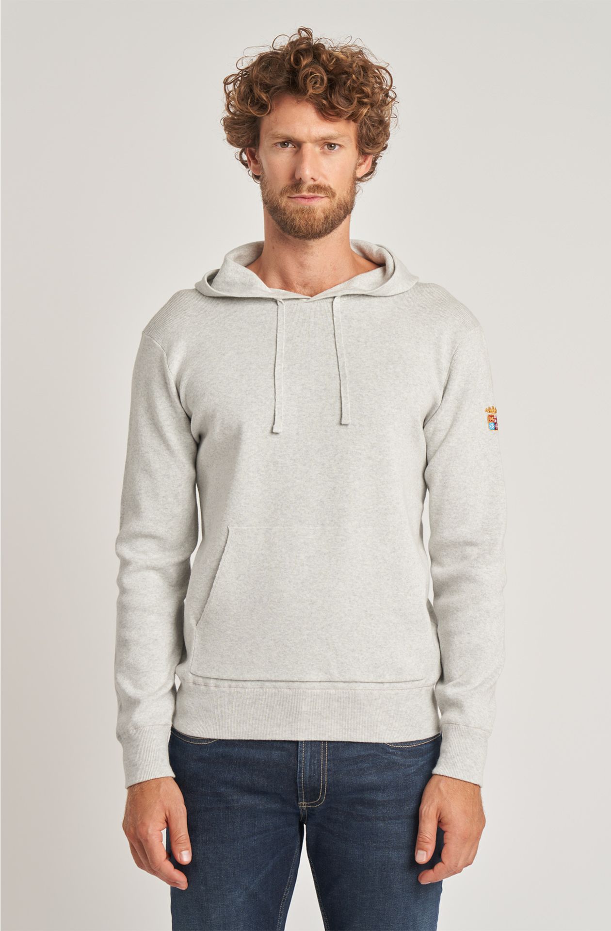 Organic cotton men's sweatshirt with hood