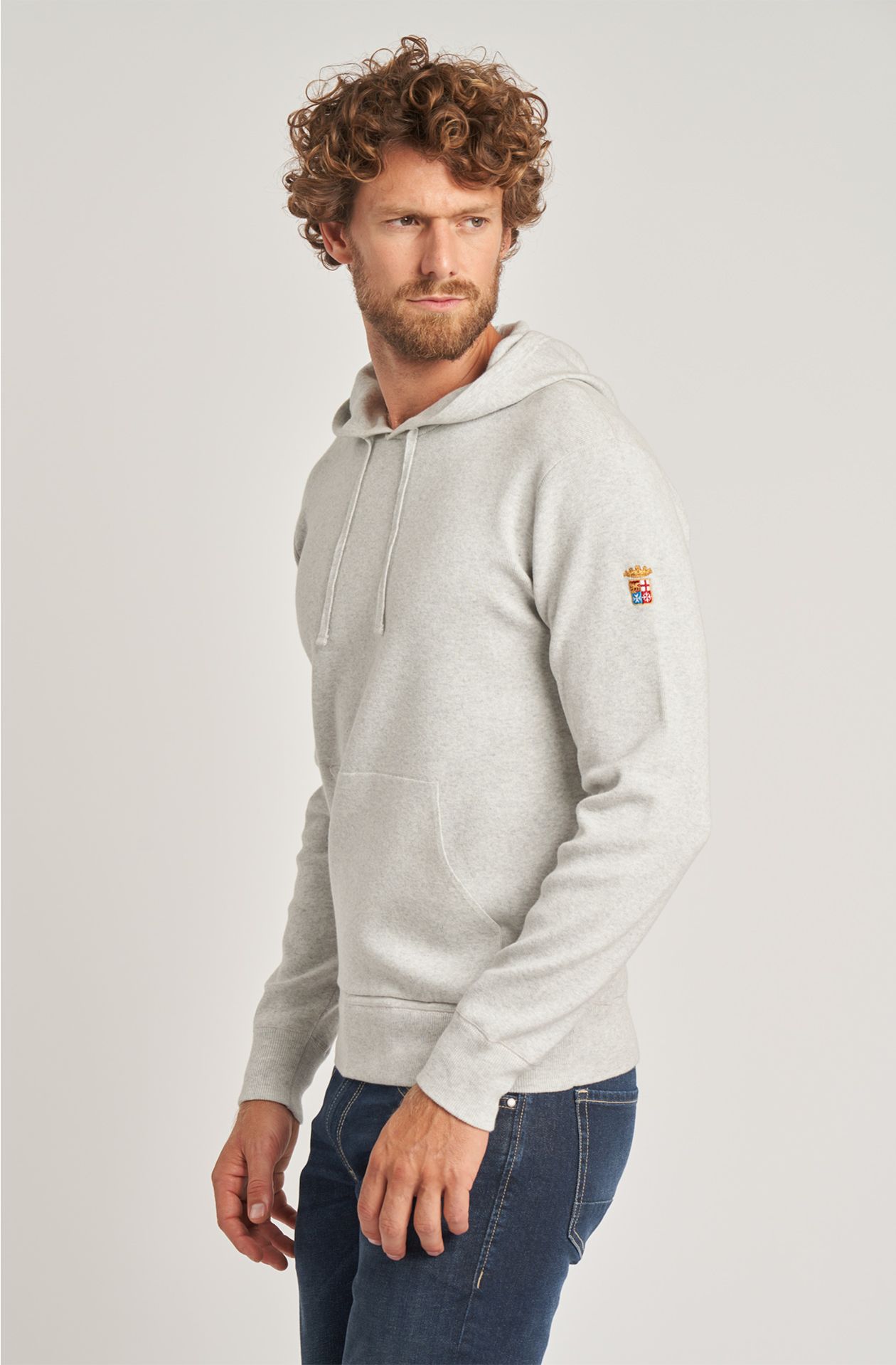 Organic cotton men's sweatshirt with hood