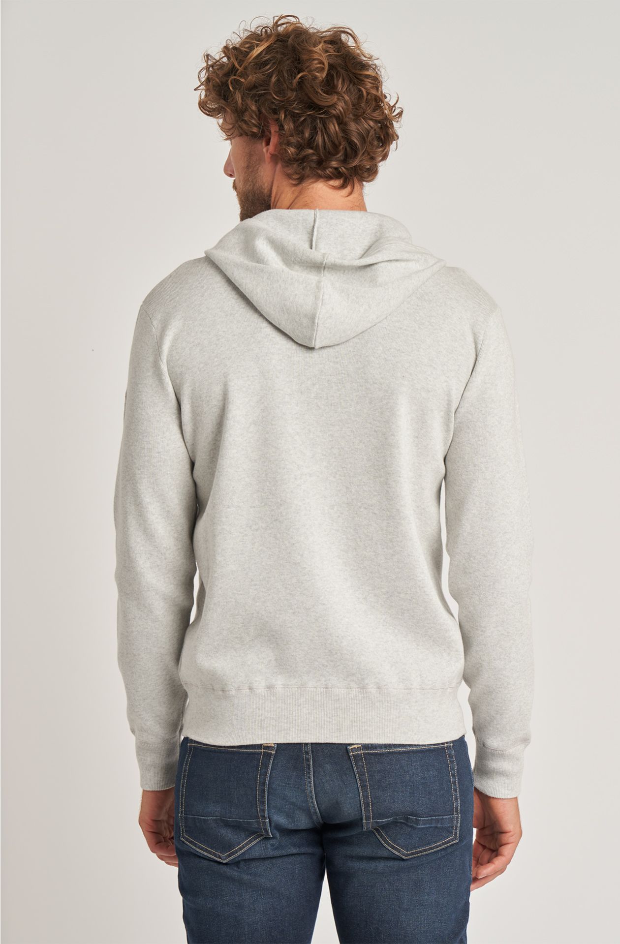 Organic cotton men's sweatshirt with hood