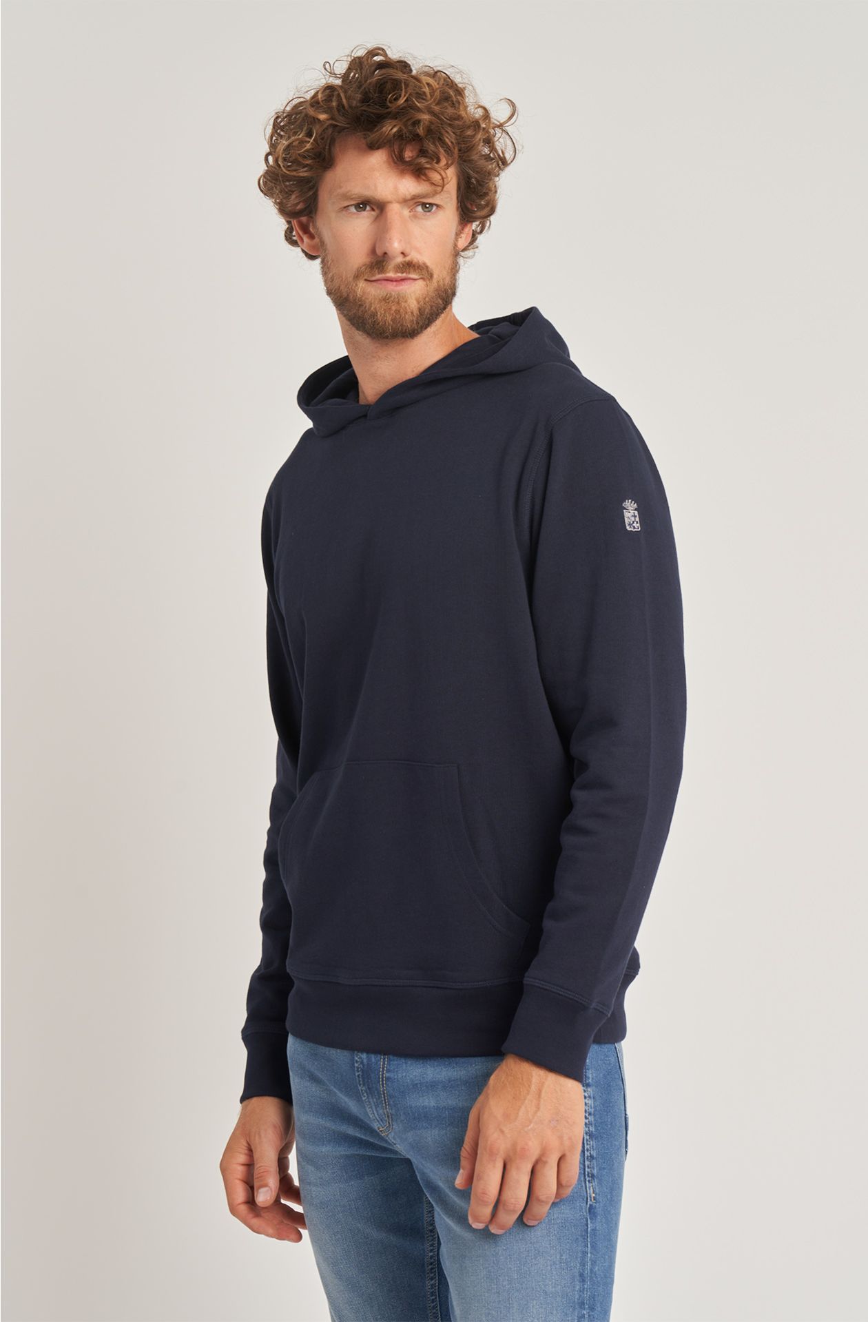 Essential men's cotton sweatshirt with hood