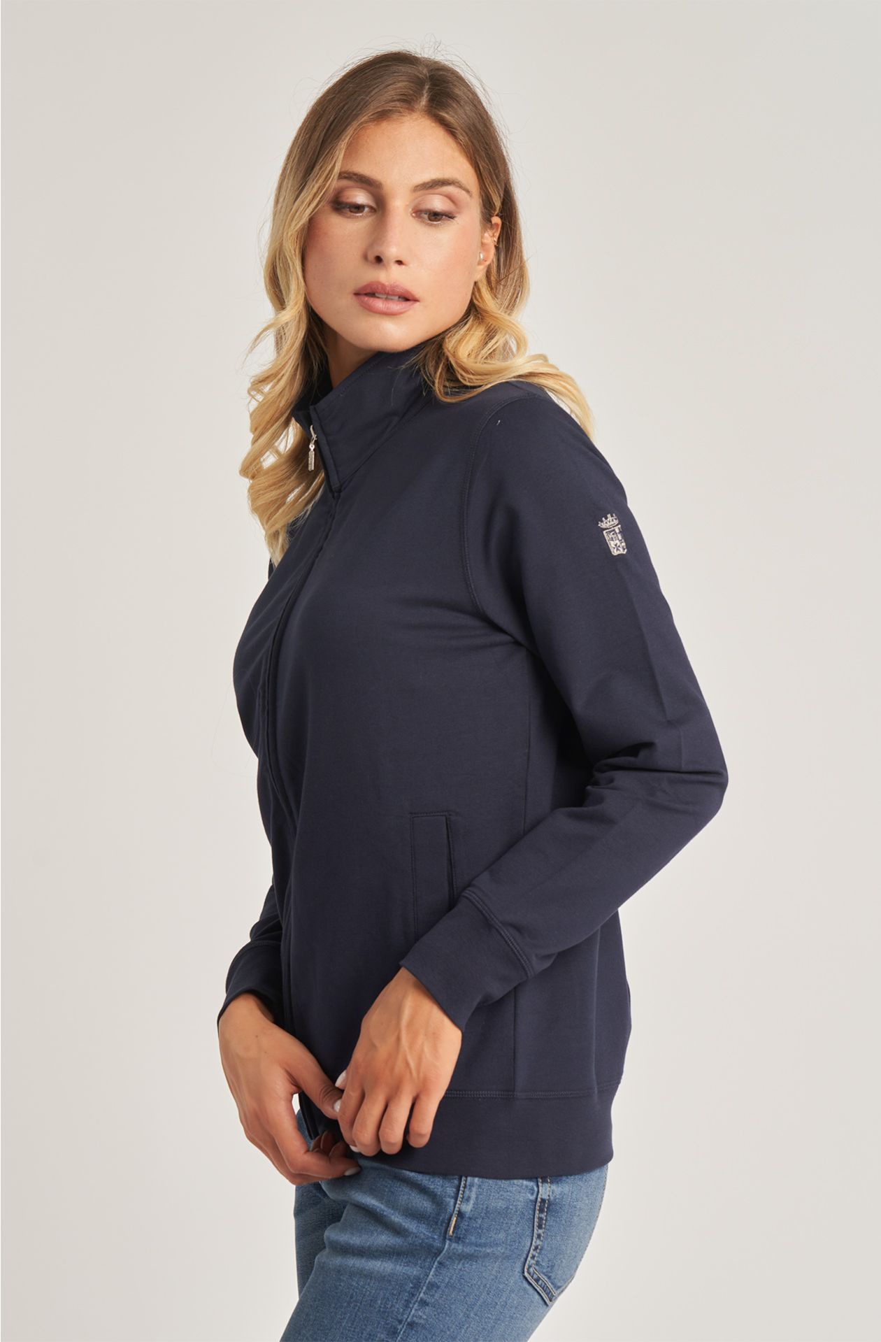 Essential women's full zip cotton sweatshirt