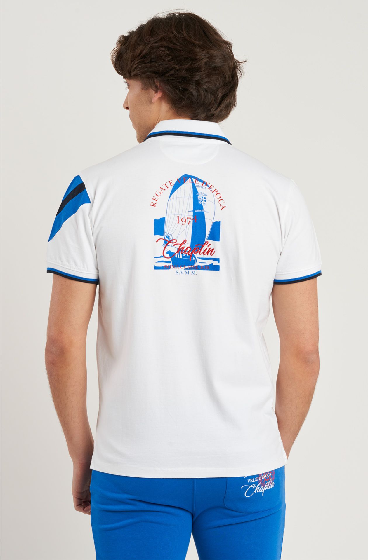 Polo da uomo Regate vele d'epoca in cotone jersey