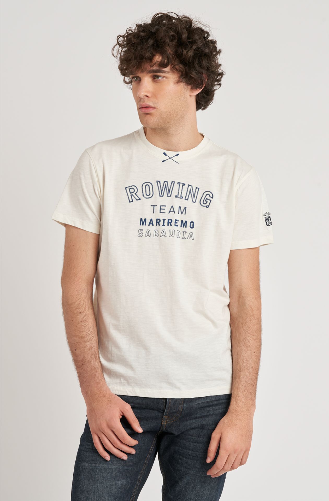T-shirt da uomo Rowing Team in cotone slub