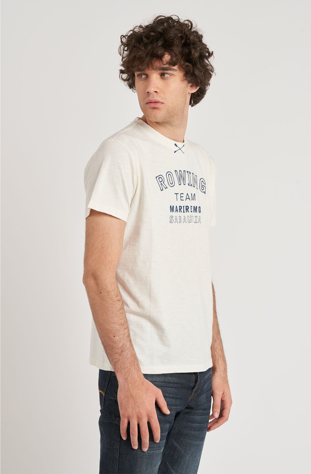 T-shirt da uomo Rowing Team in cotone slub