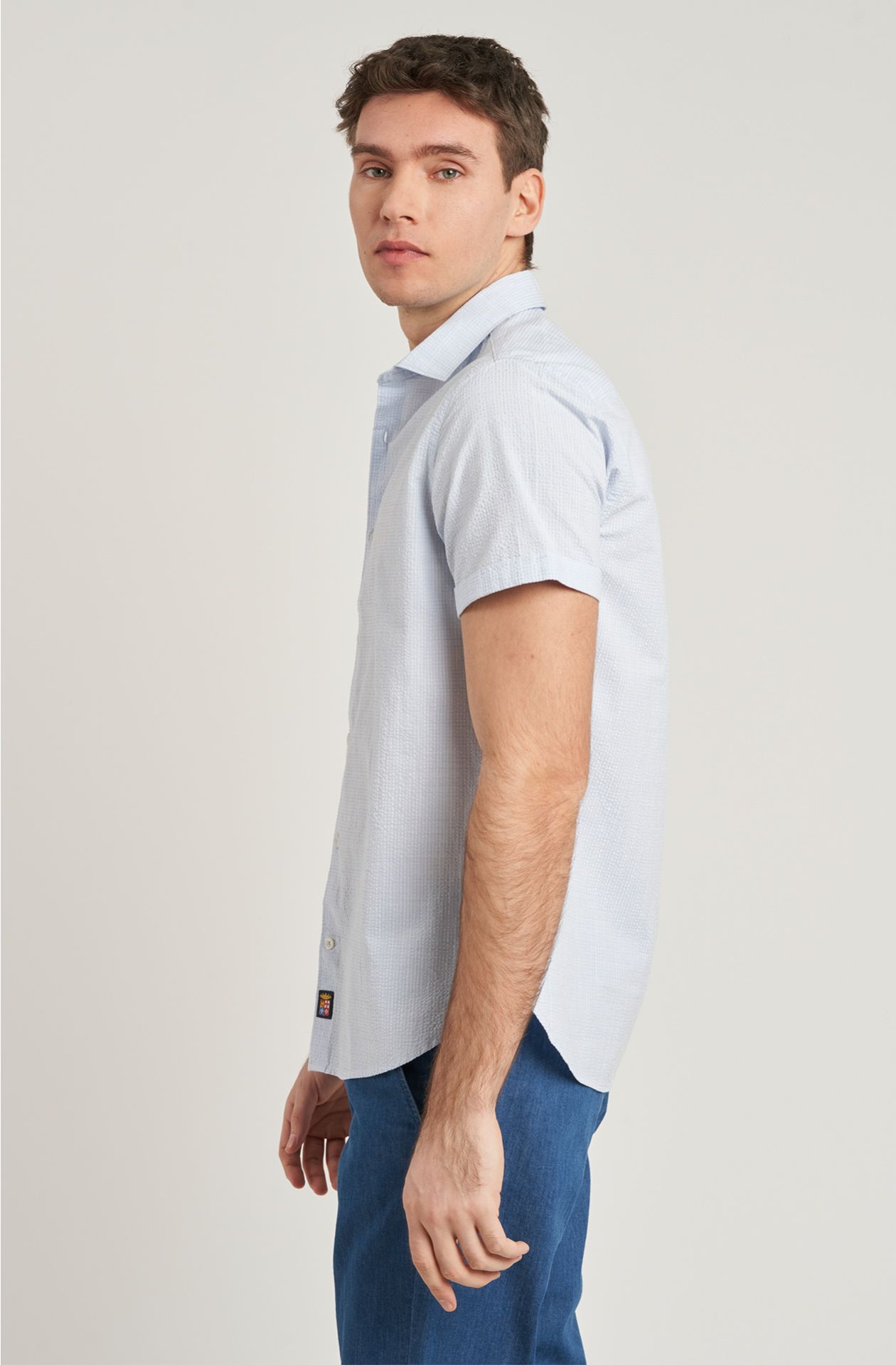 Embossed Cotton Men's Shirt