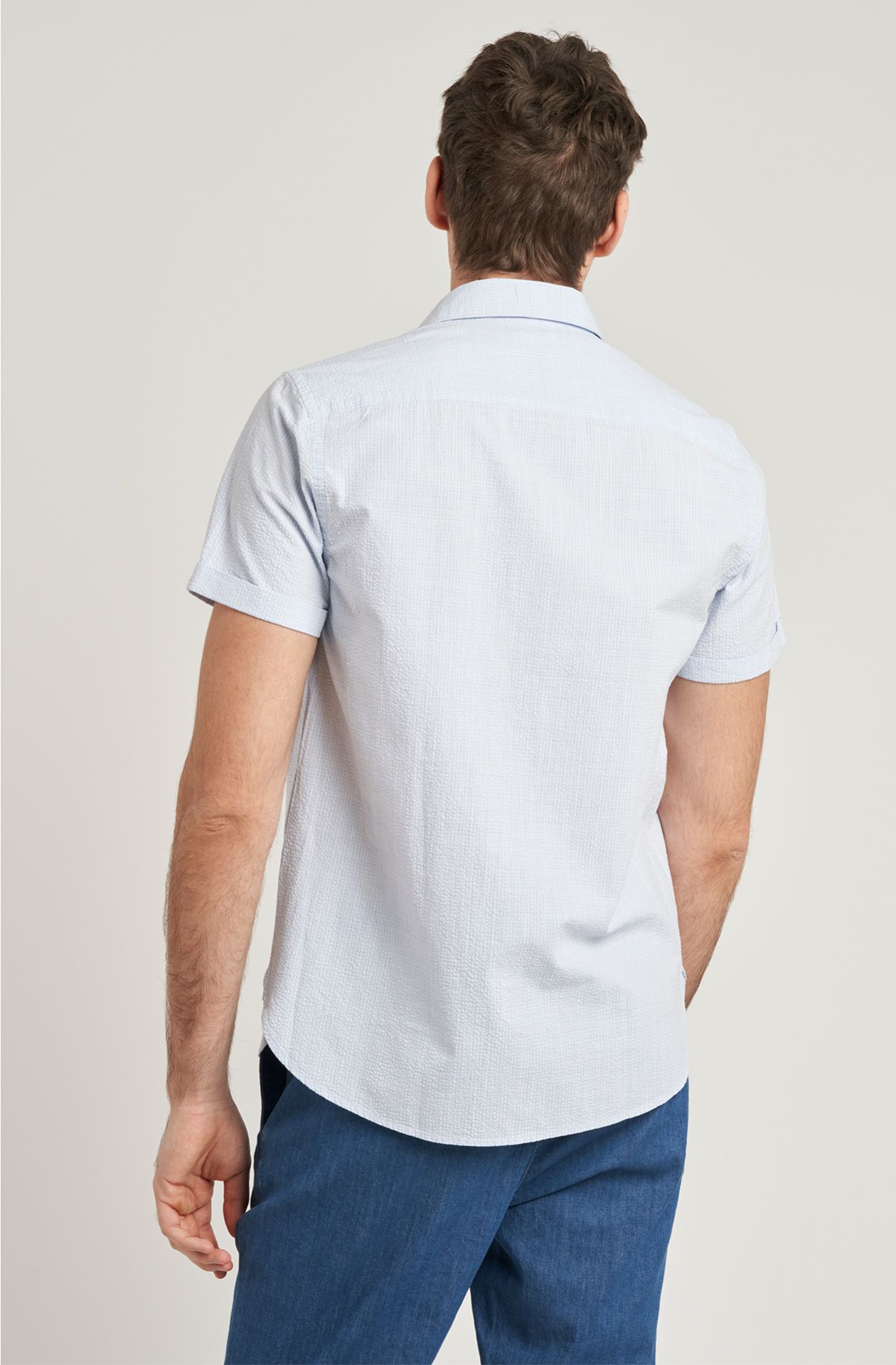 Embossed Cotton Men's Shirt