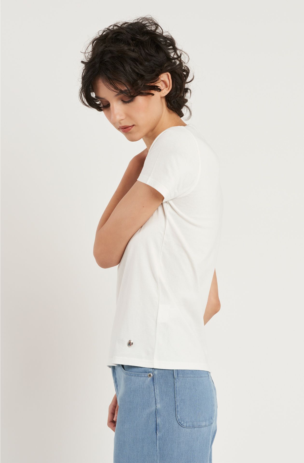 T-shirt da donna in cotone jersey