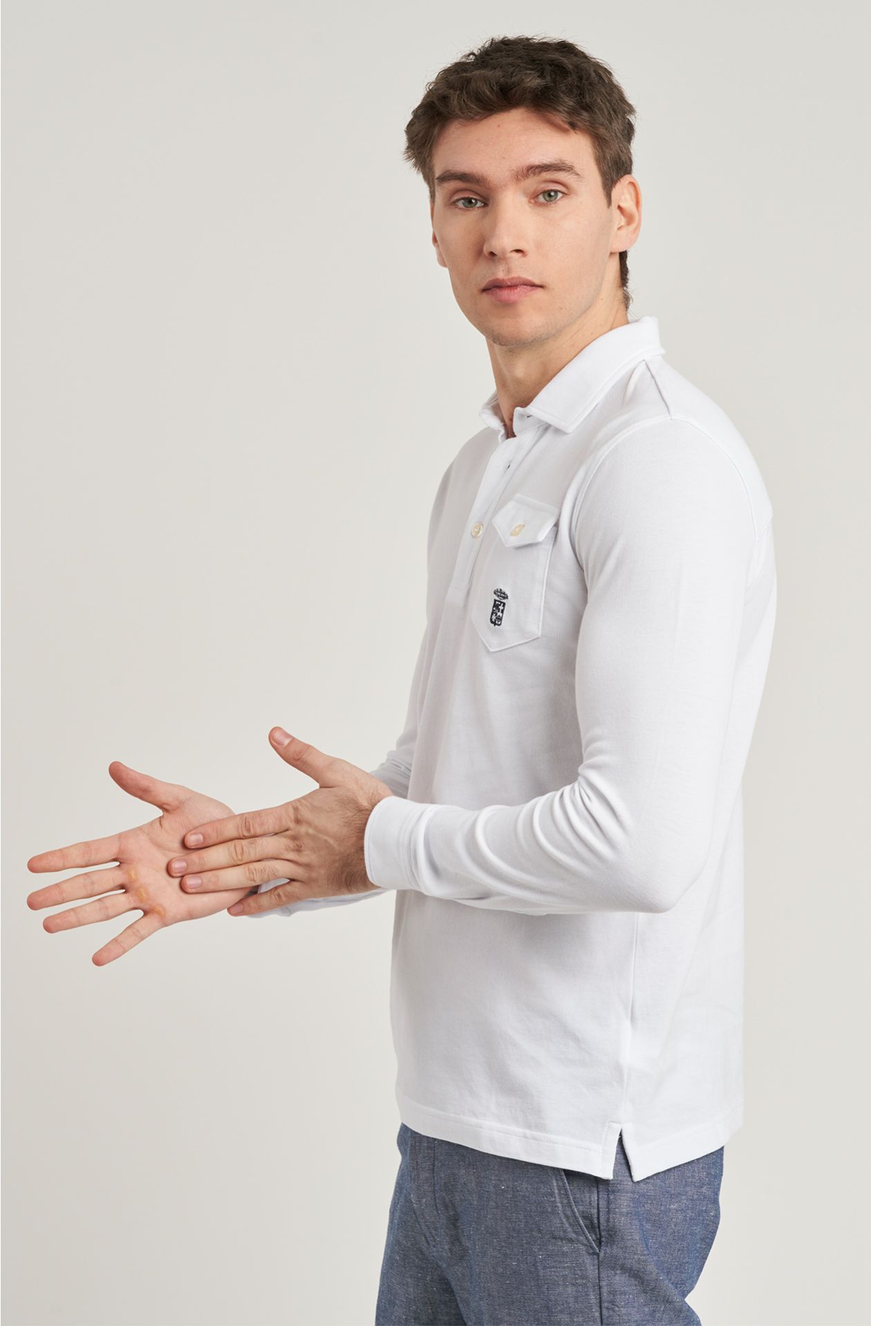 Polo da uomo in cotone piquet
