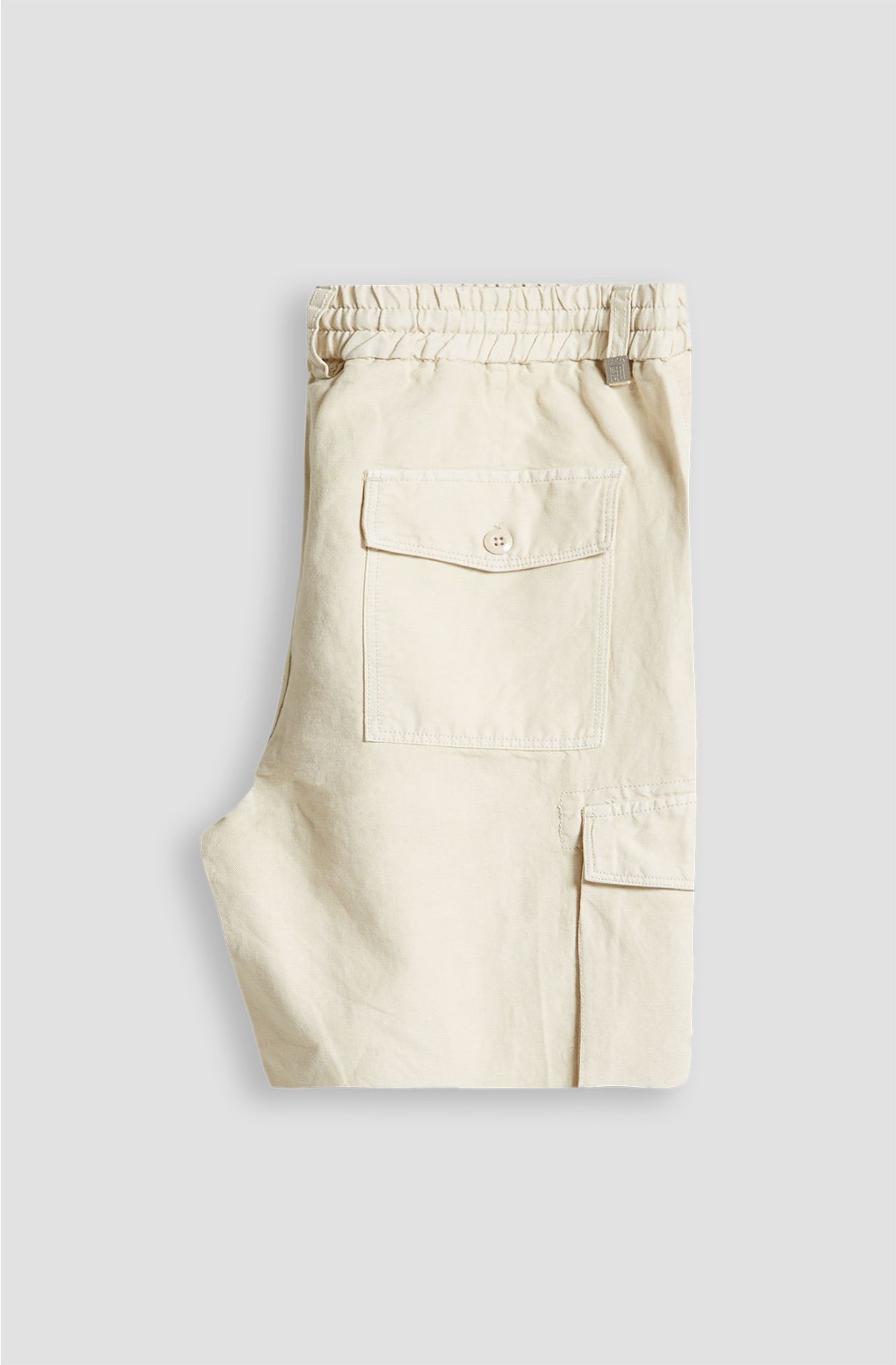 Men's cargo linen Bermuda shorts