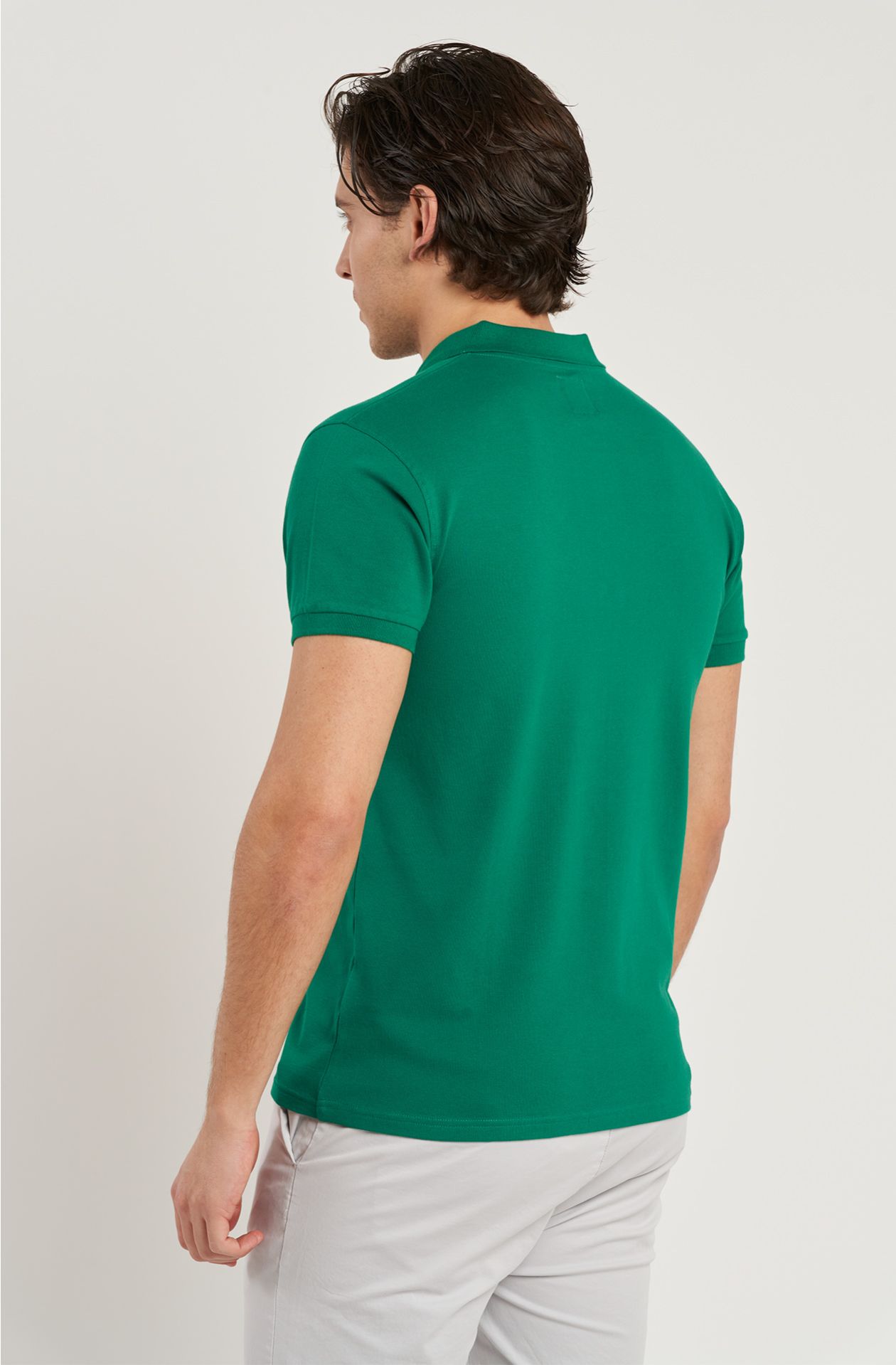 Polo da uomo Essenzials in cotone elasticizzato