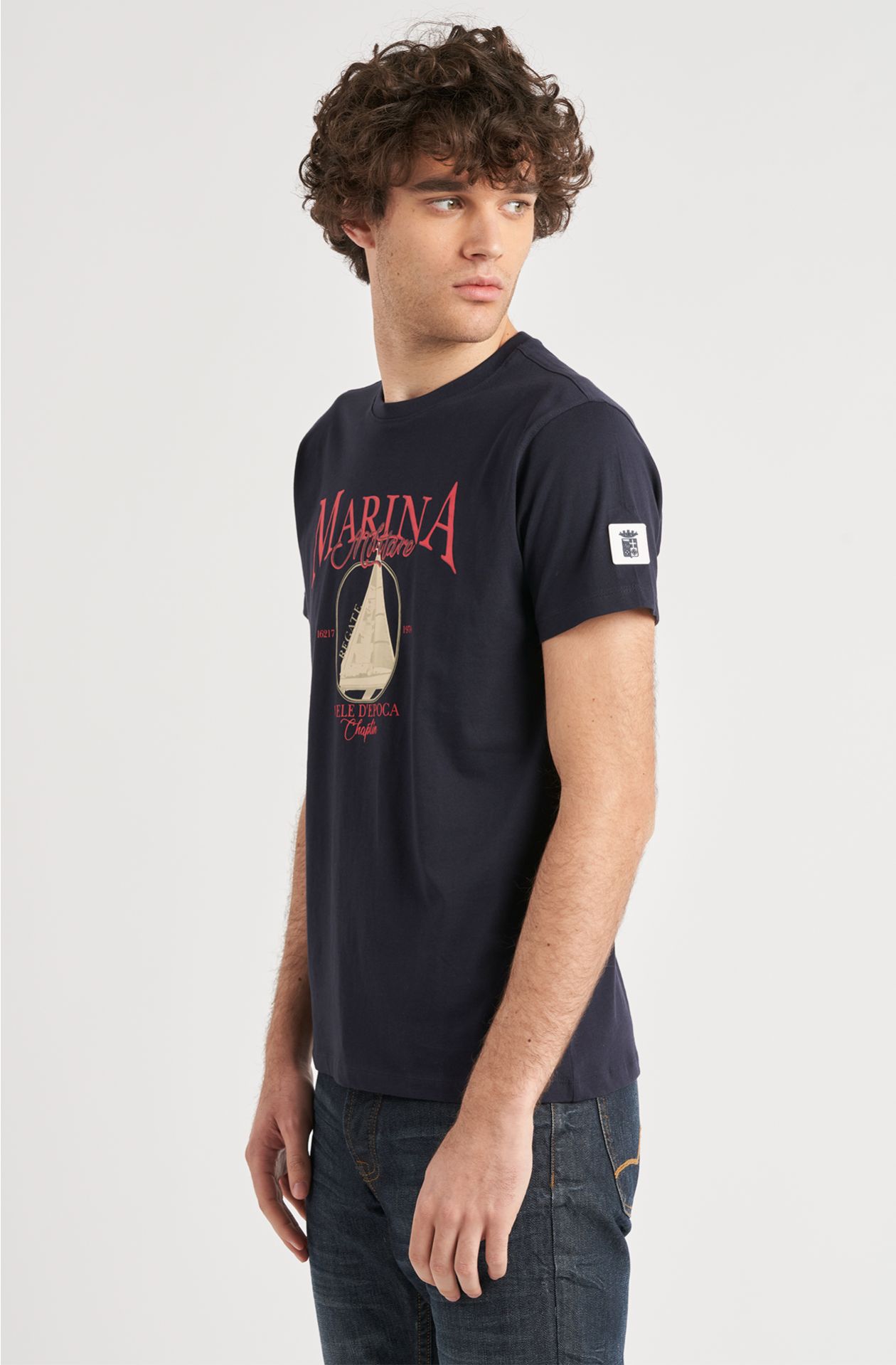 T-shirt da uomo Regate vele d'epoca in cotone