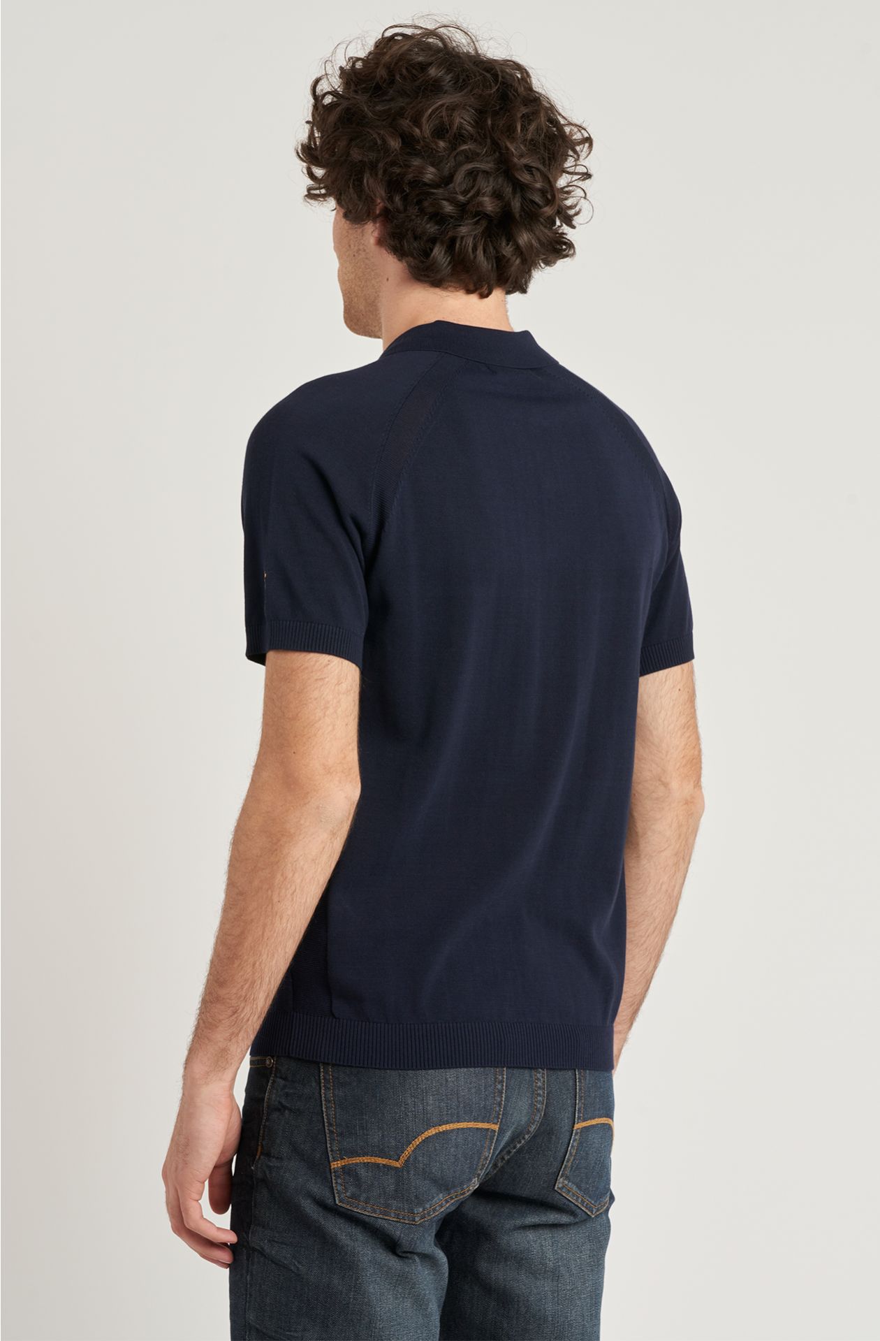 Polo in maglia da uomo misto cotone