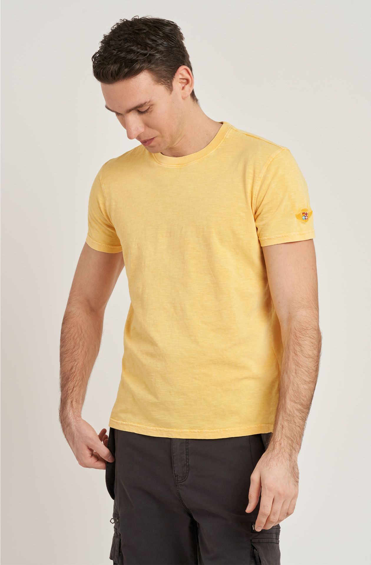 T-shirt uomo in cotone slub