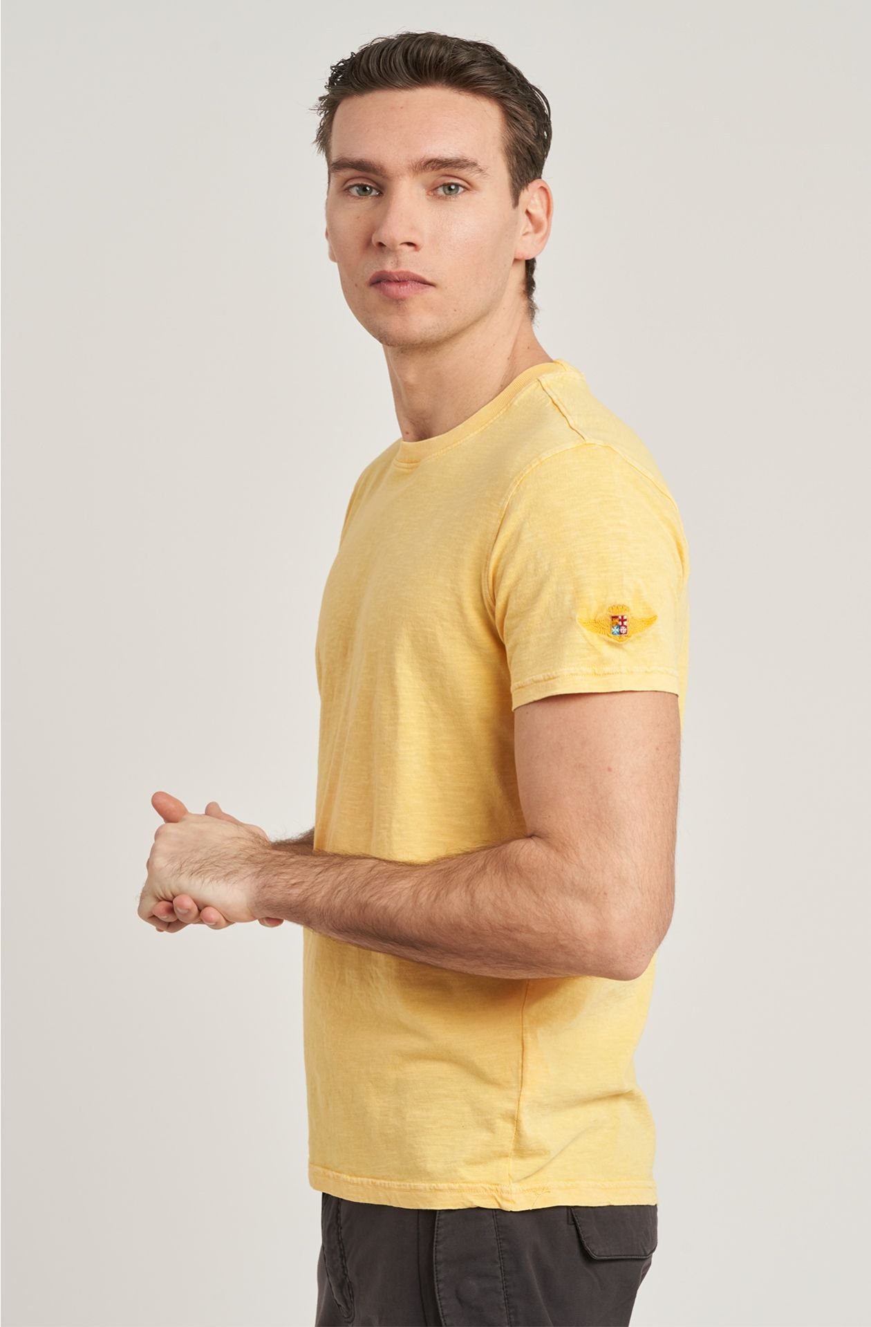 T-shirt uomo in cotone slub