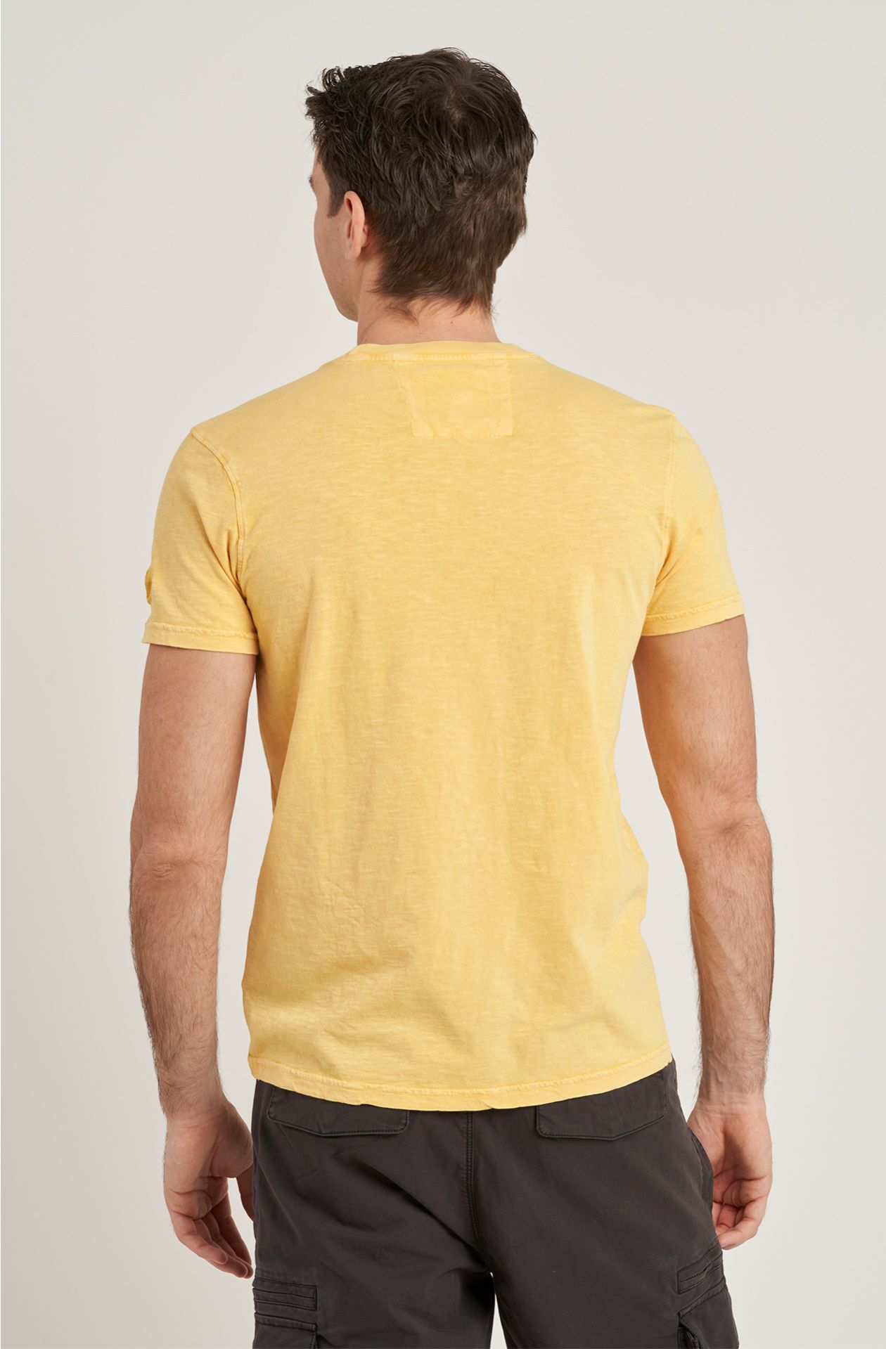 T-shirt uomo in cotone slub
